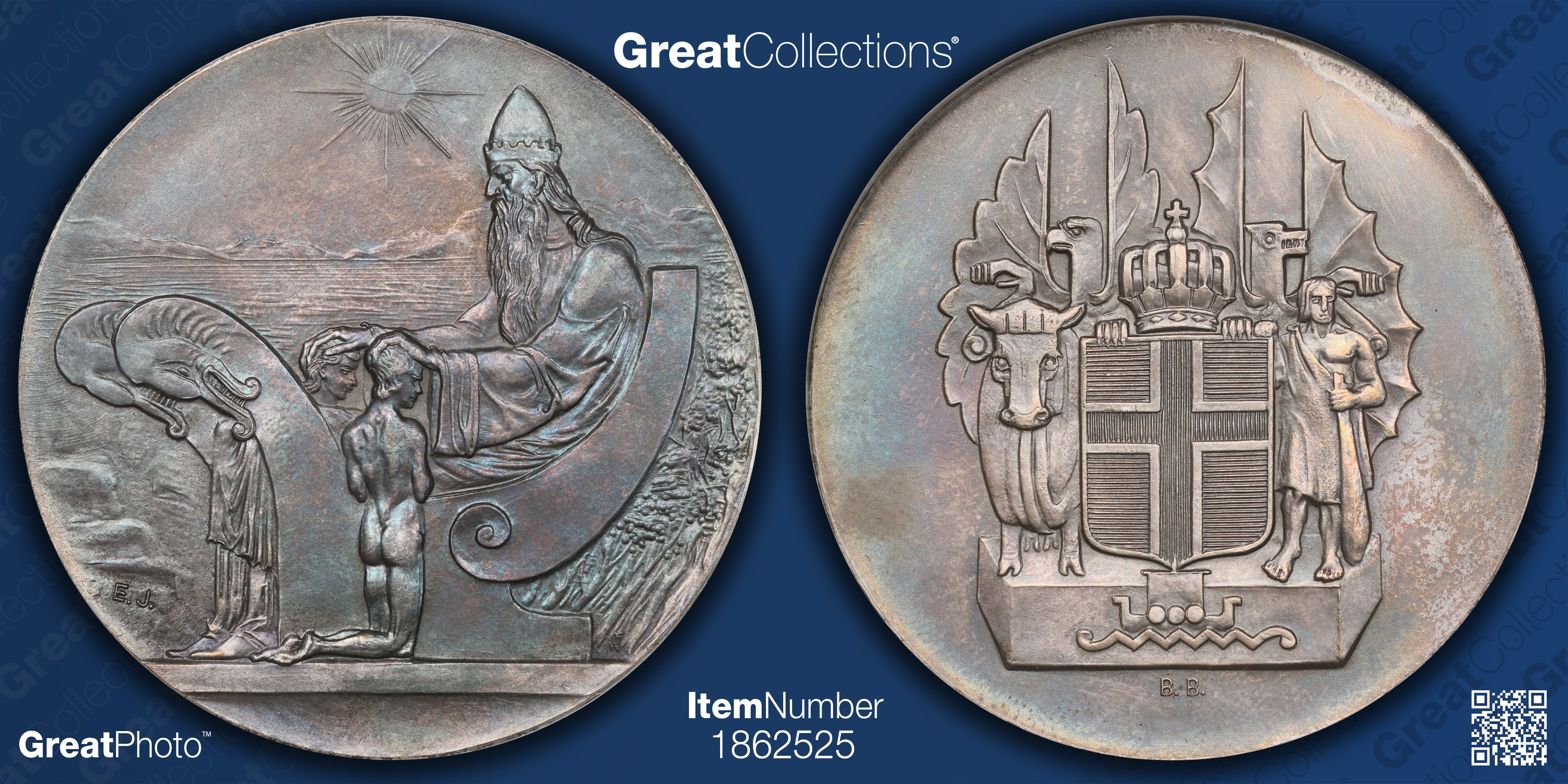 Iceland 1930 Silver 10 Kronur Althing 1,000 Year Anniversary KM-X3 NGC ...