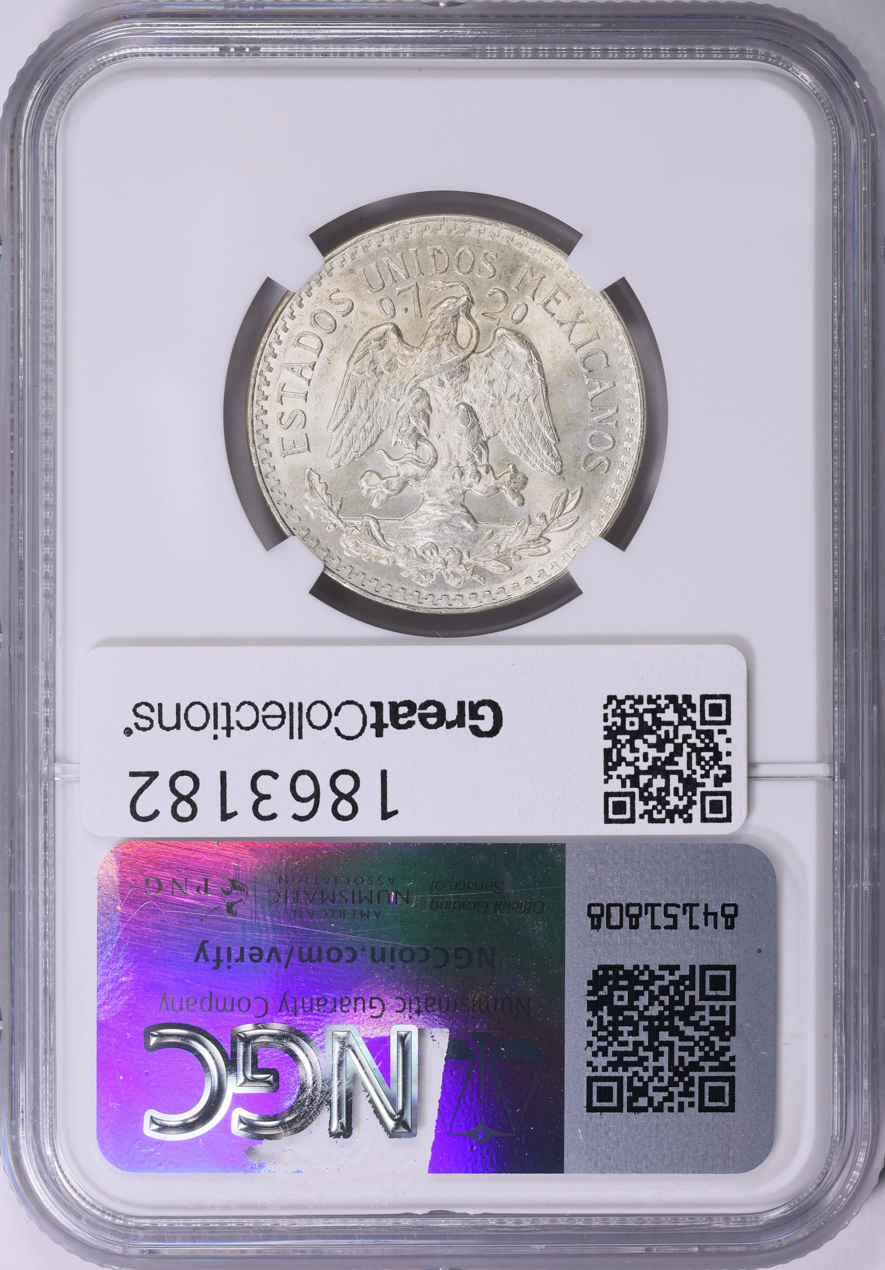 Mexico 1943-M Silver 50 Centavos KM-447 NGC MS-66 (Item 1863182