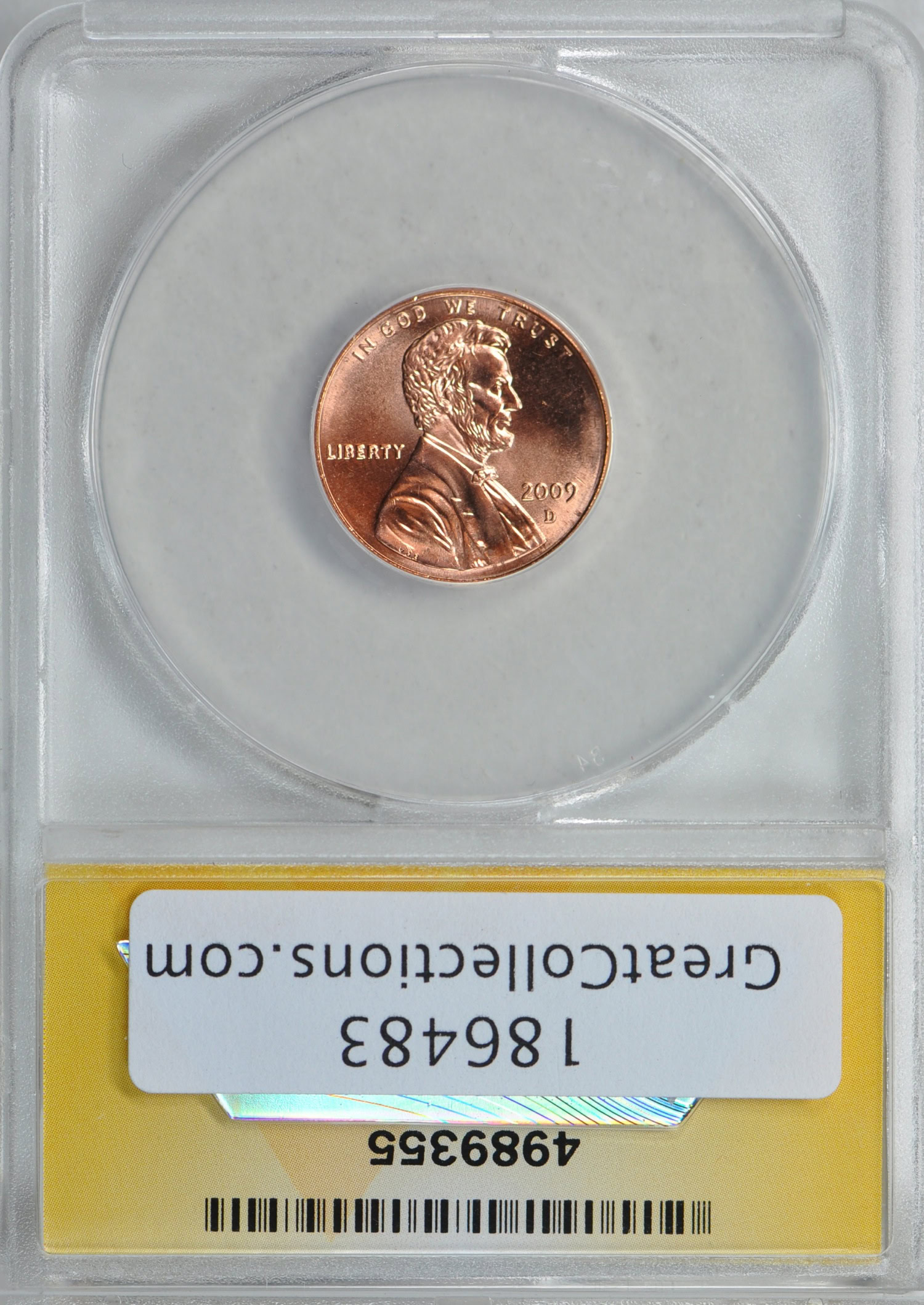 2009-D Lincoln Cent Formative Years ANACS MS-66 RD (Item 186483