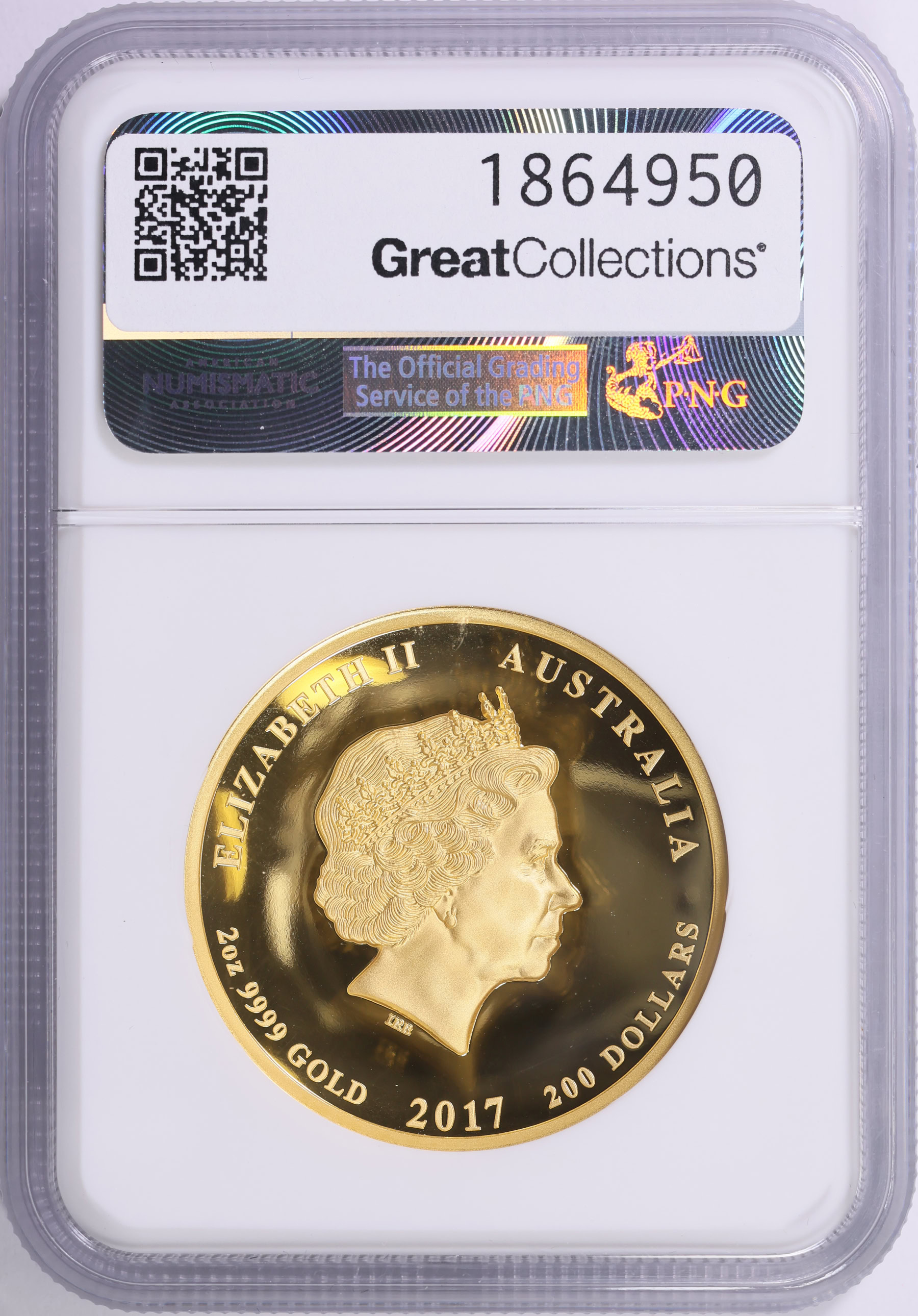 Australia 2017-P Gold $200 Phoenix and Dragon Gold 2oz High Relief