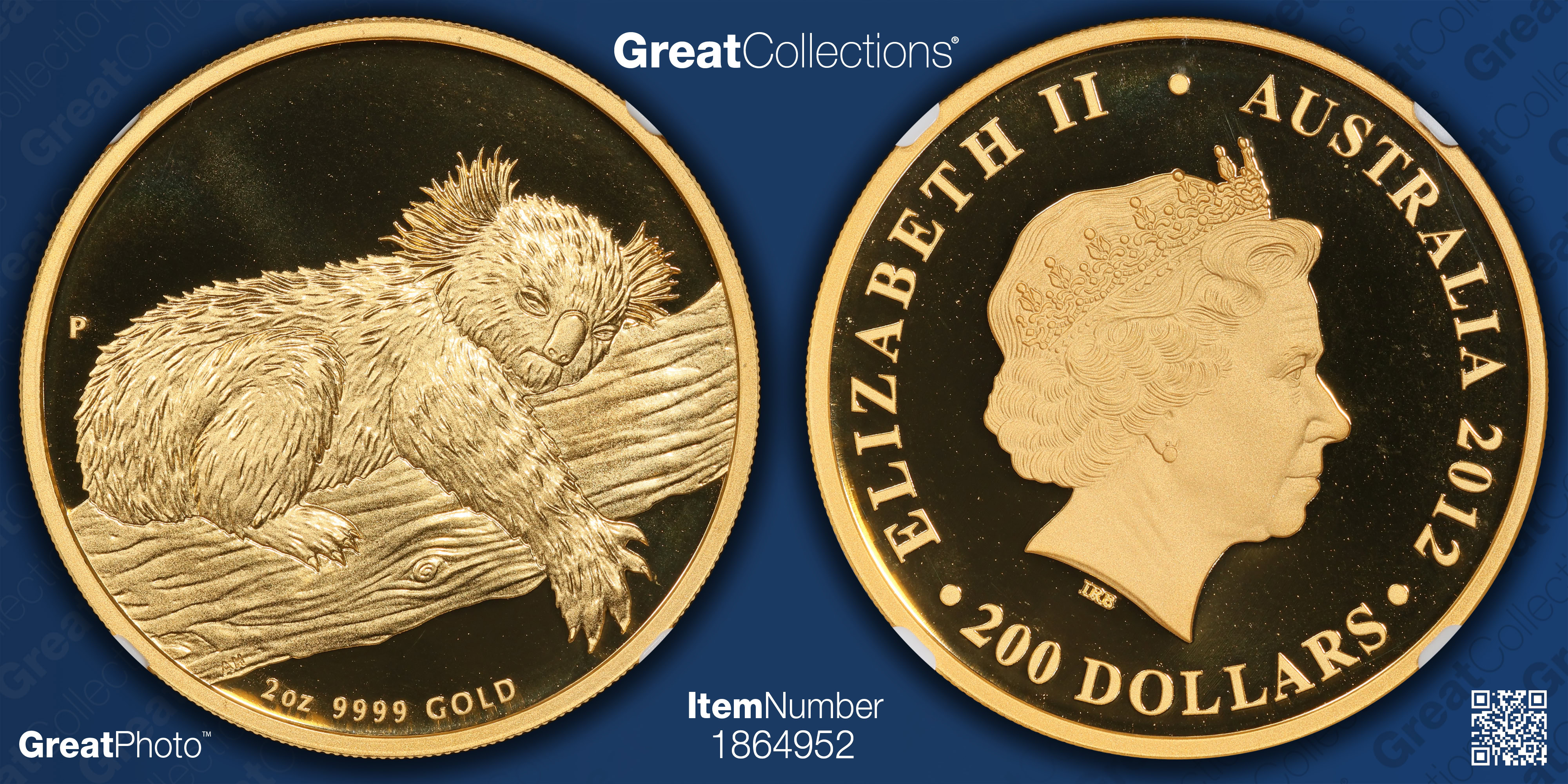 Australia 2012-P Gold $200 Koala NGC Proof-69 UC (AGW = 1.98 oz