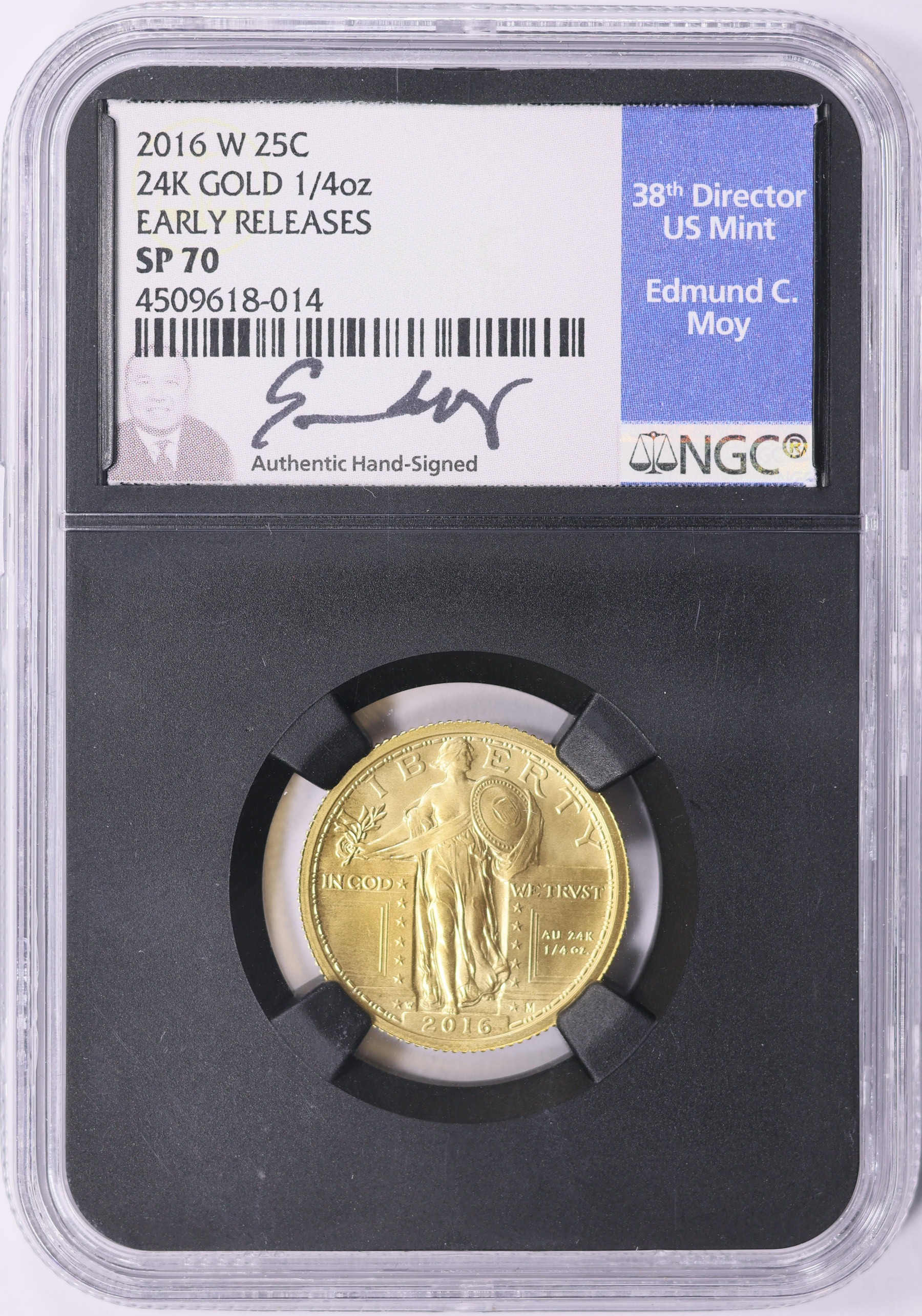 2016-W Standing Liberty Quarter 100th Anniversary Gold Early Releases ...