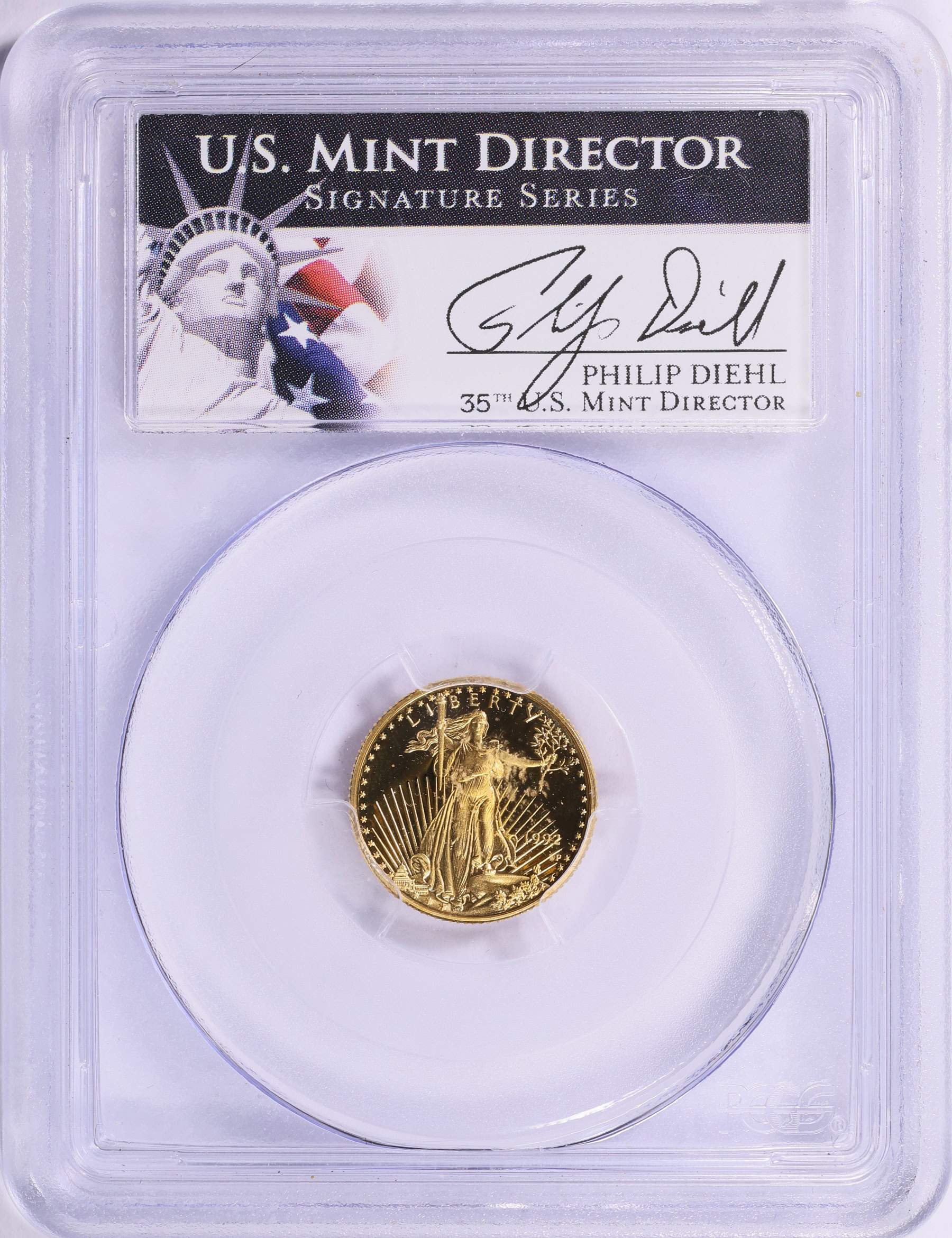 1992-P $5 Tenth-Ounce Gold American Eagle PCGS Proof-70 DCAM (Philip ...