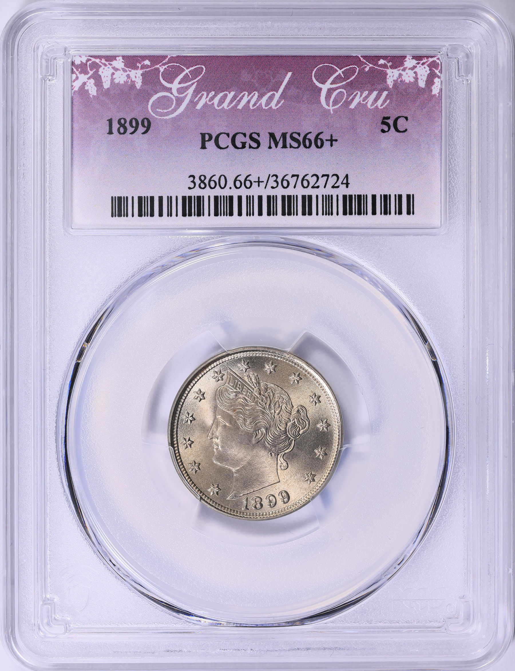 1899 Liberty Nickel PCGS MS-66+ (Grand Cru Label) (Item 1866540