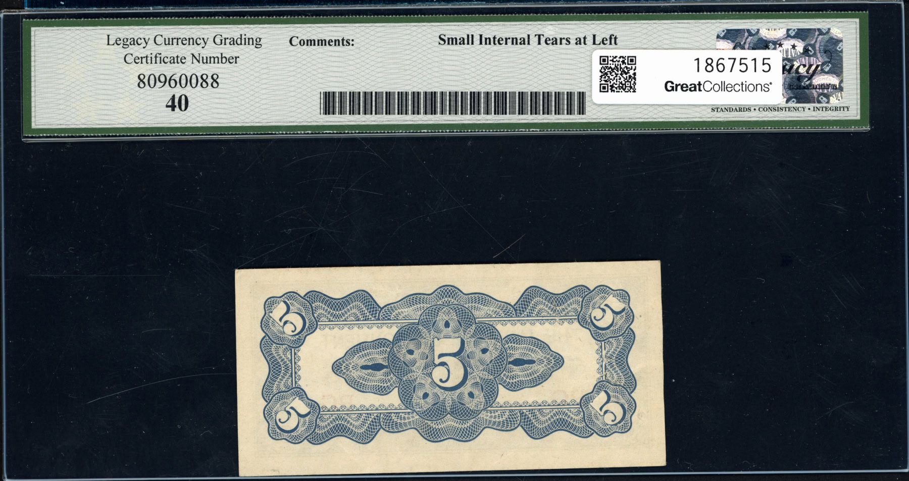 Philippines ND (1942) 5 Centavos Japanese Government Note SCWPM-103a ...