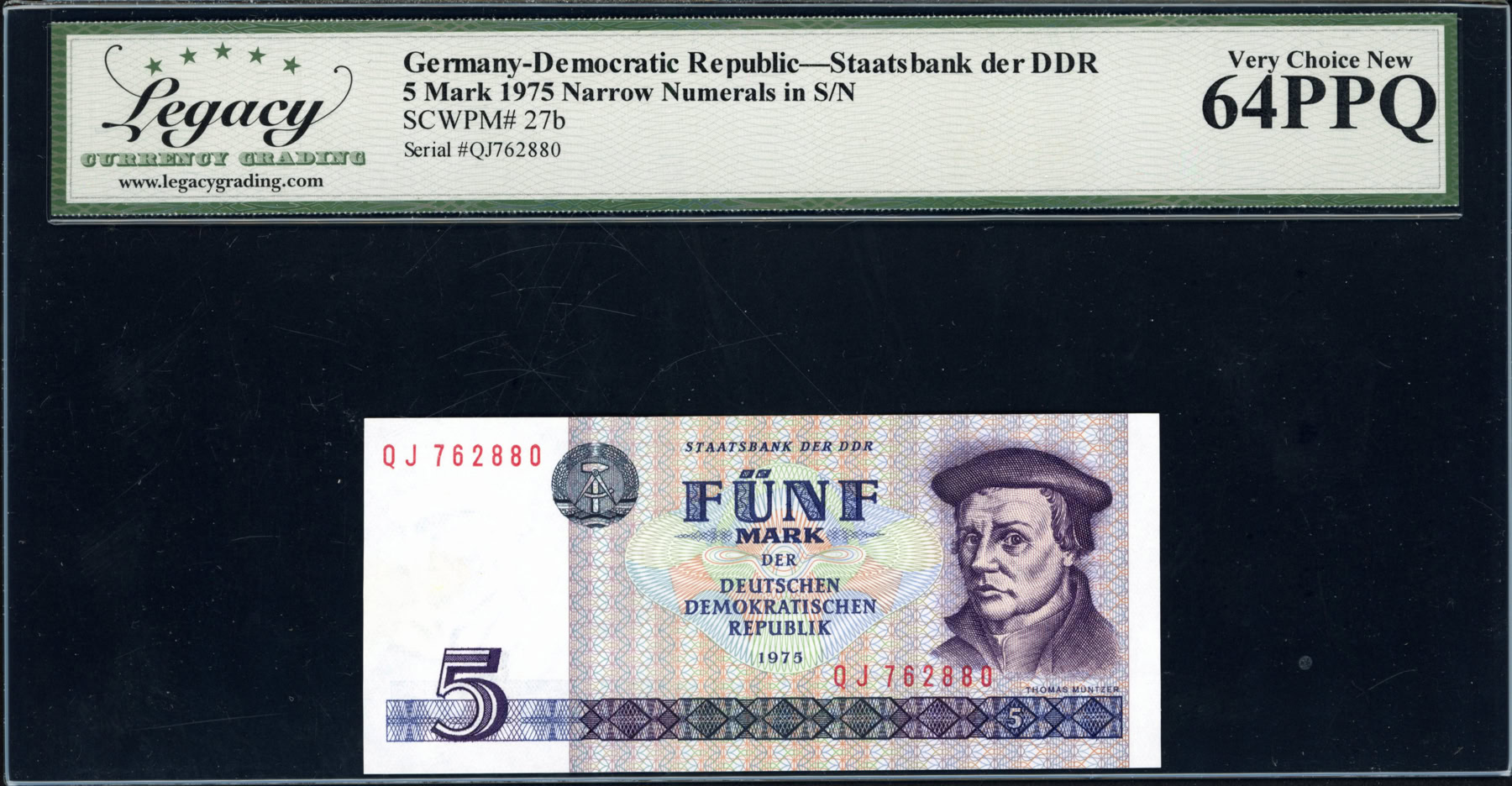 Ddr Note Color Germany - Democratic Republic 1975 5 Marks Staatsbank der DDR Note ...