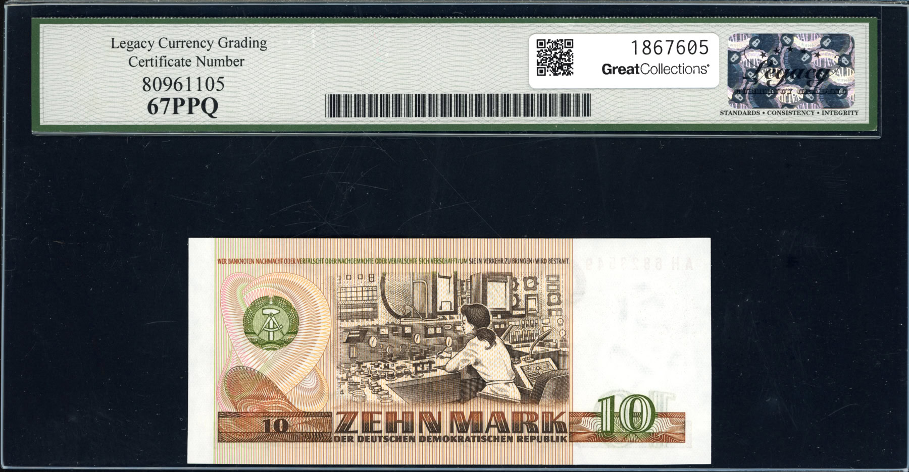 Ddr Note Color Germany - Democratic Republic 1971 10 Marks Staatsbank der DDR Note ...