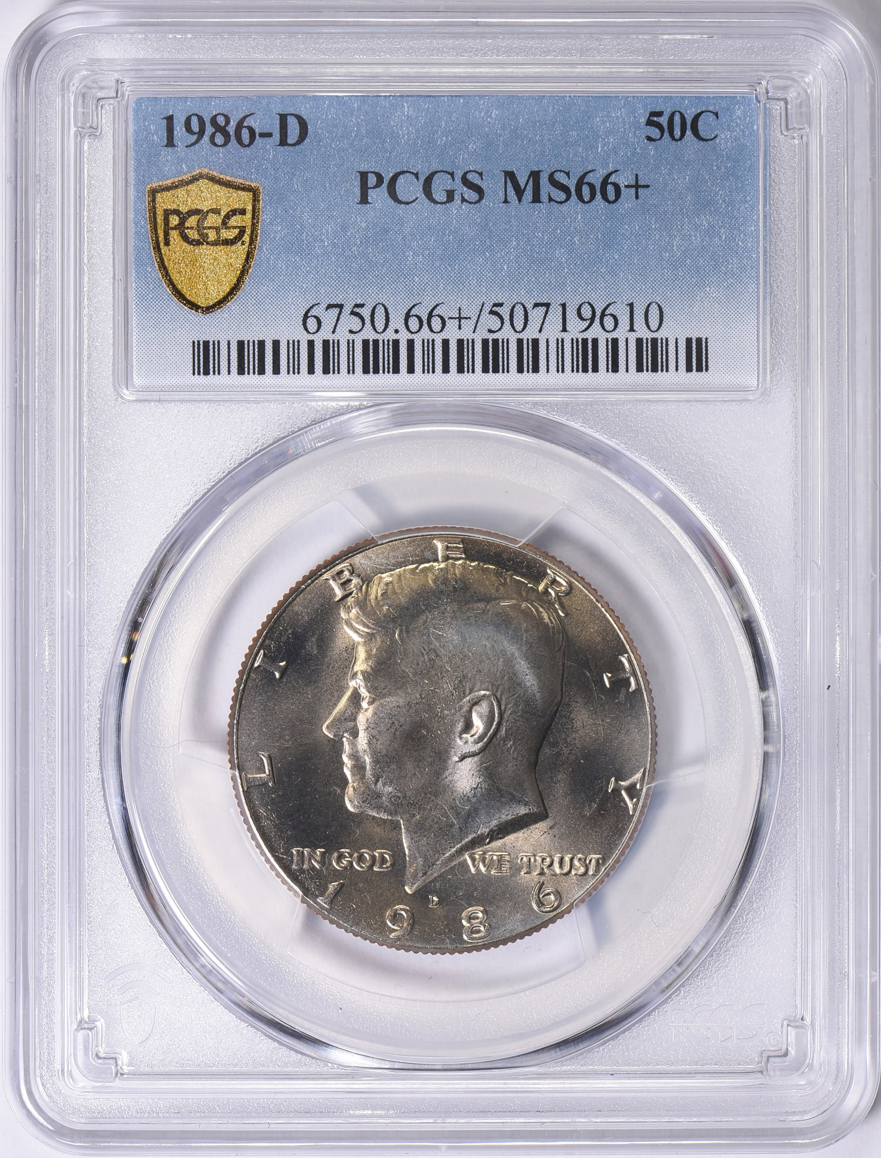 1986-D Kennedy Half Dollar PCGS MS-66+ (Item 1868346