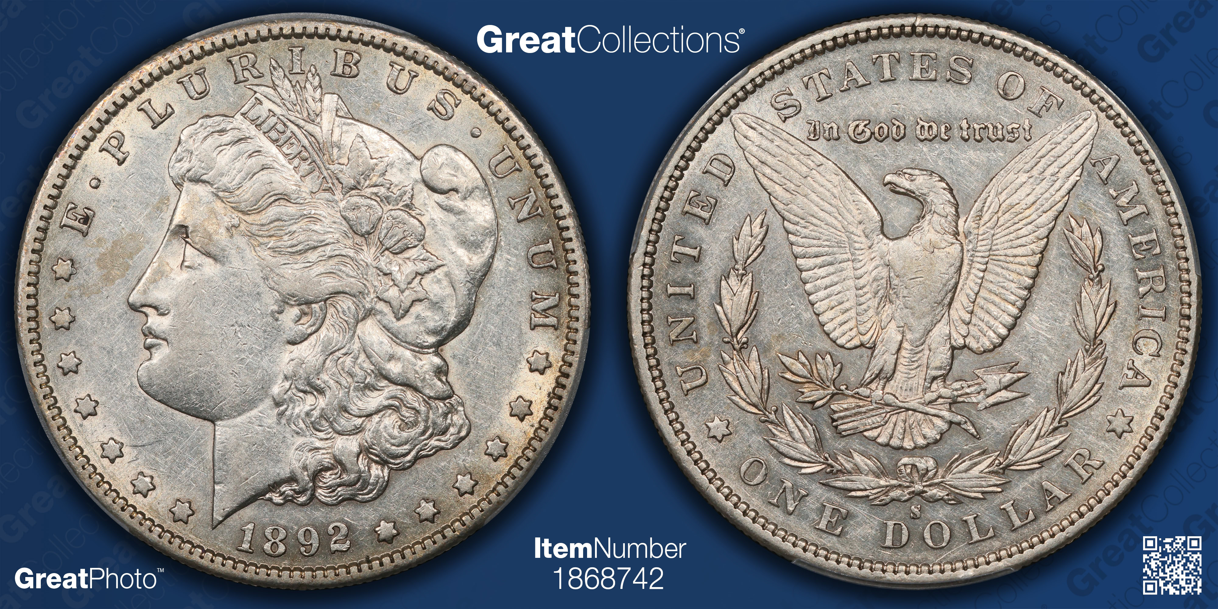 1892-S Morgan Silver Dollar PCGS XF-45 (Item 1868742 ...
