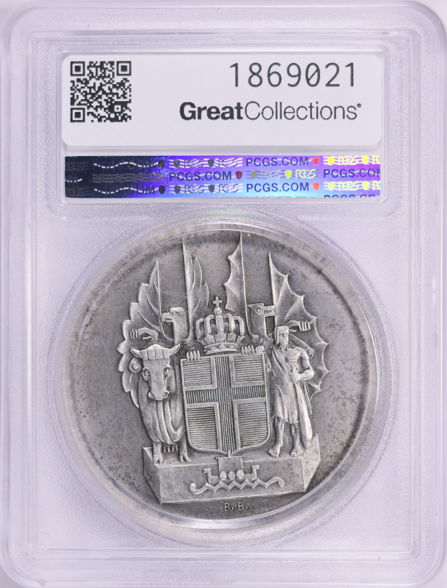 Iceland 1930 Silver 10 Kronur Althing 1,000 Year Anniversary KM-X3 PCGS ...