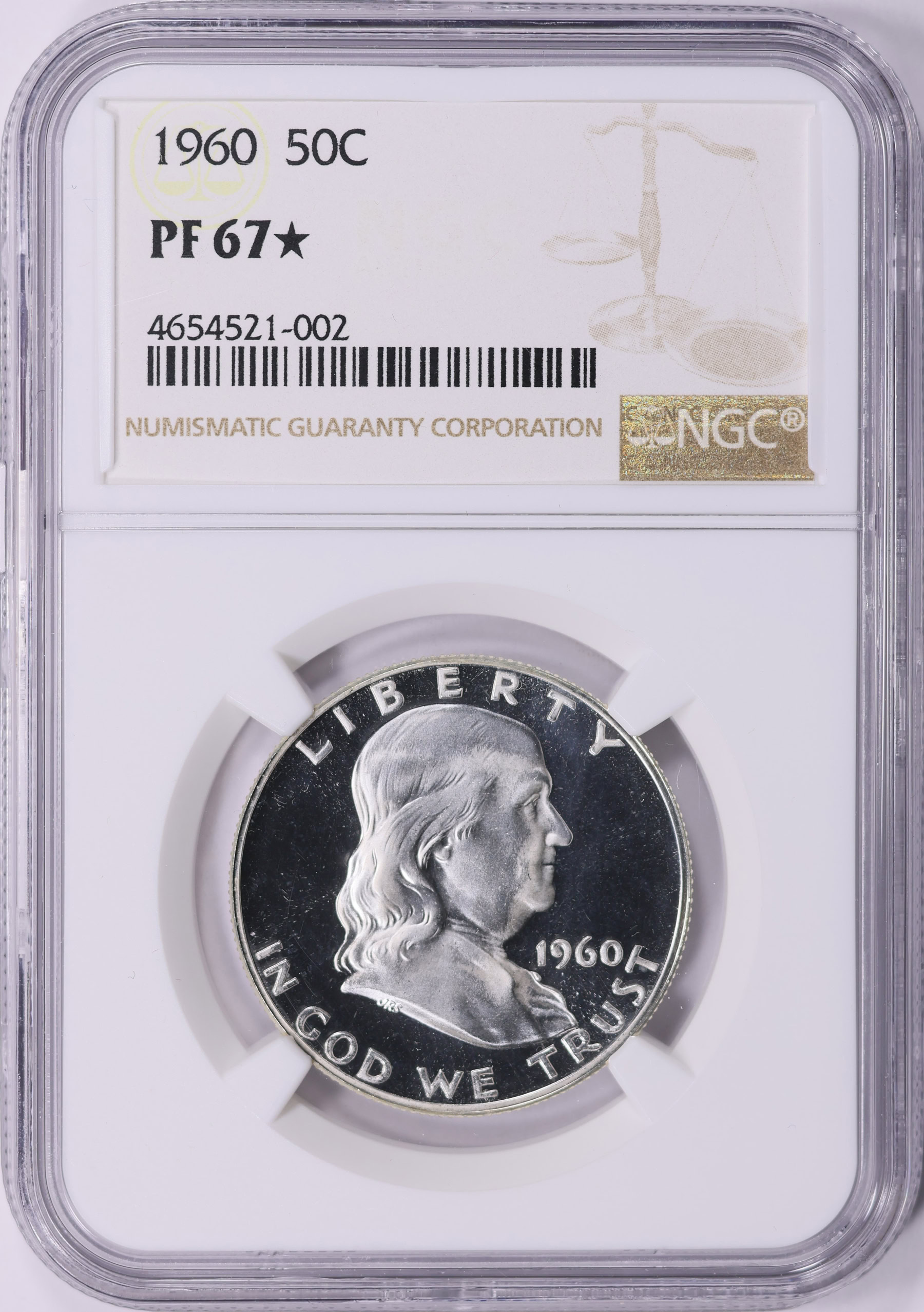 1960 Franklin Half Dollar NGC Proof-67 ★ (Item 1869526 ...