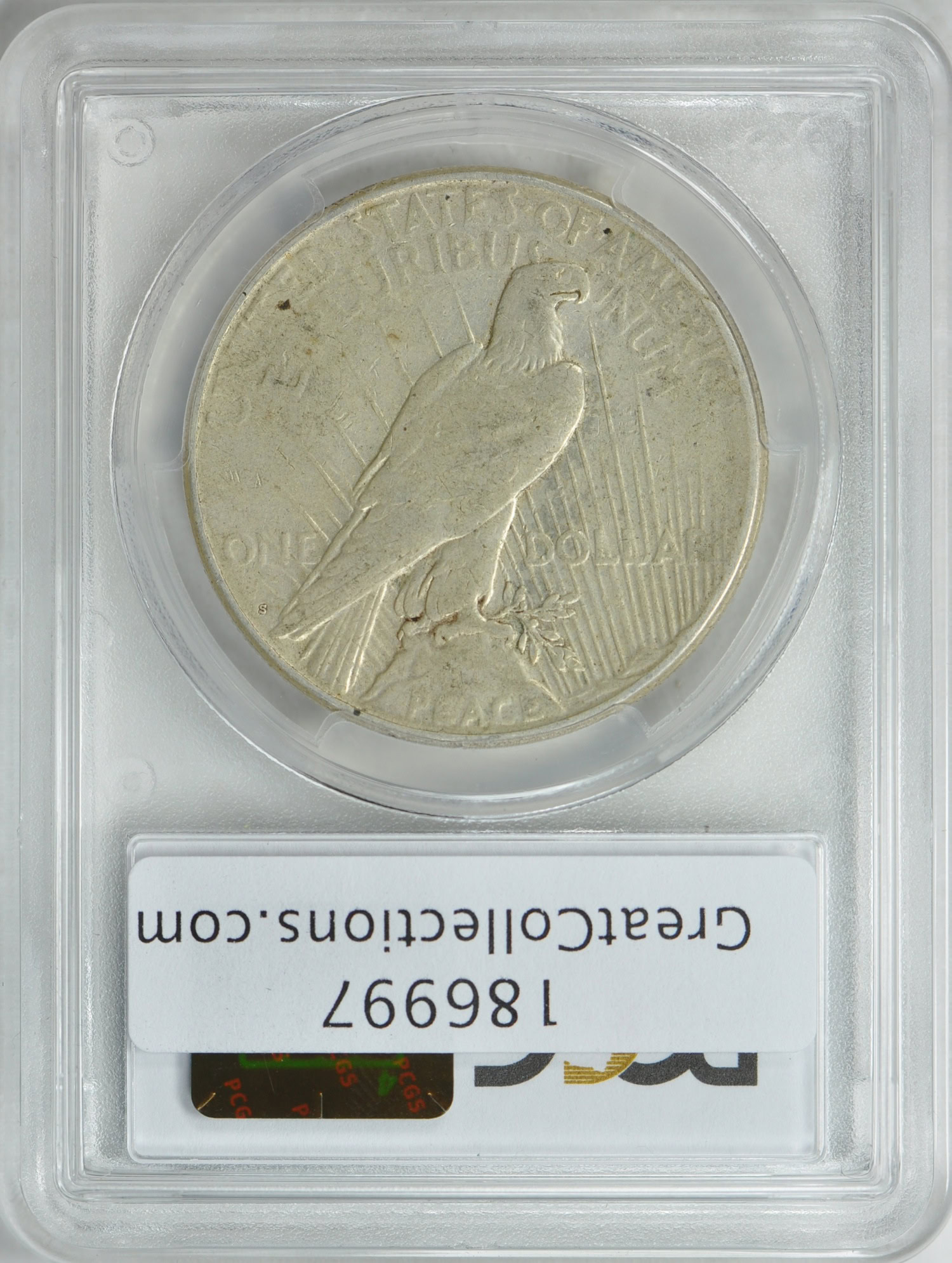 1922-S Peace Silver Dollar PCGS VF-35 (Item 186997) | GreatCollections ...