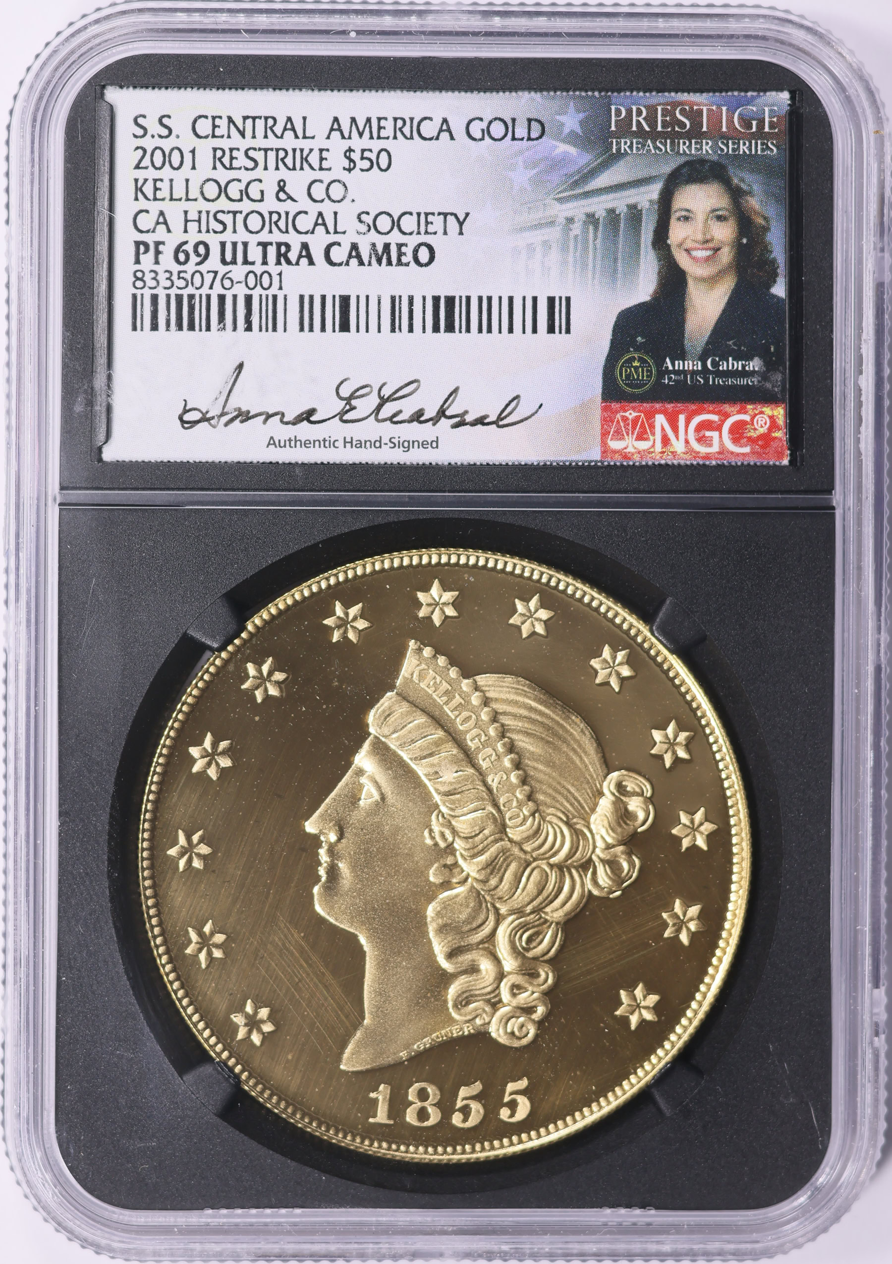 【NGC MS64】1954 ネパール 50パイサ トリブバン国王 鑑定済 希少 1855 Kellogg Gold $50 Commemorative Restrike Shipwreck S.S.