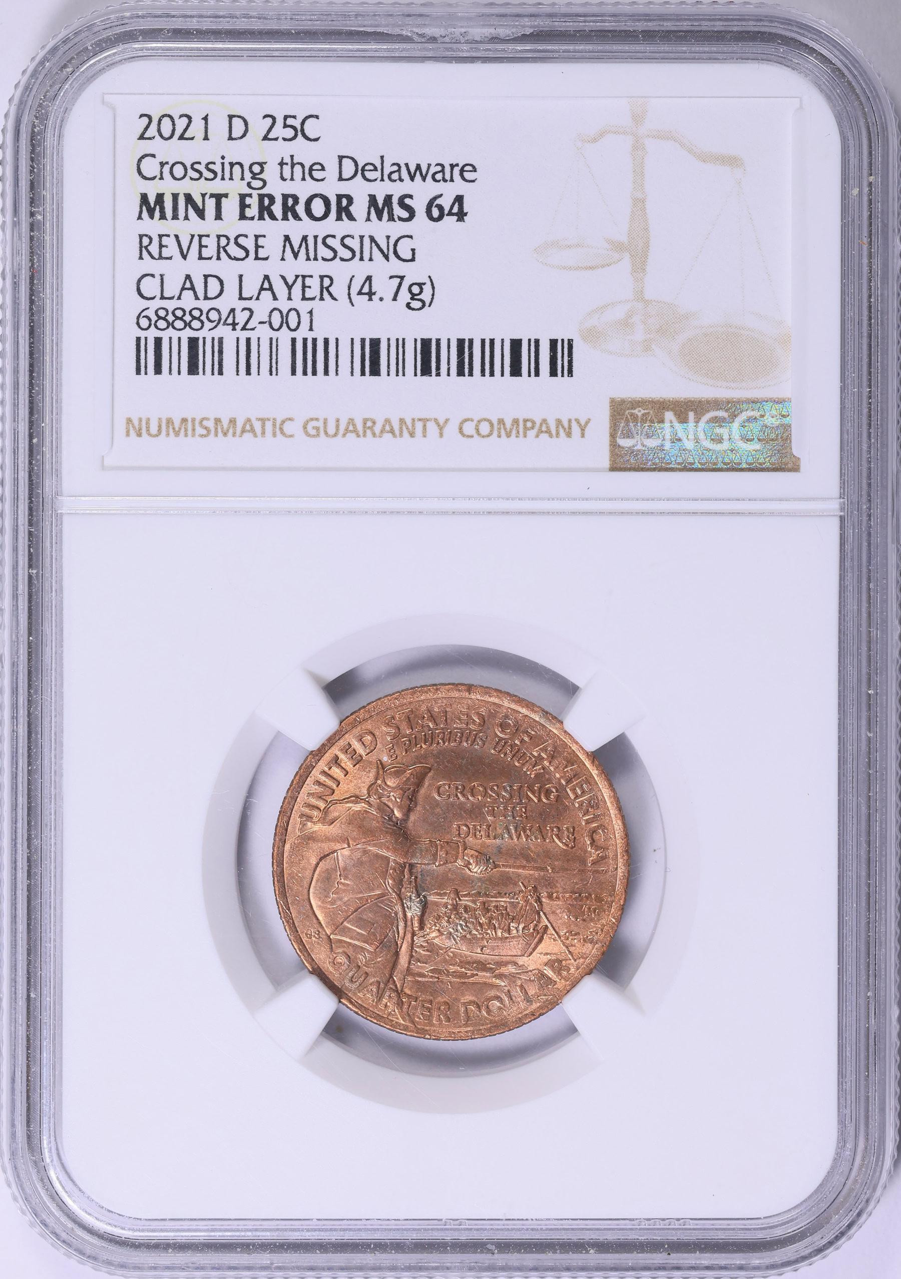 レア＆レア　ウイルソントップノッチ　(1948 ) SW Mint Error 2021-D America the Beautiful Quarter Crossing the