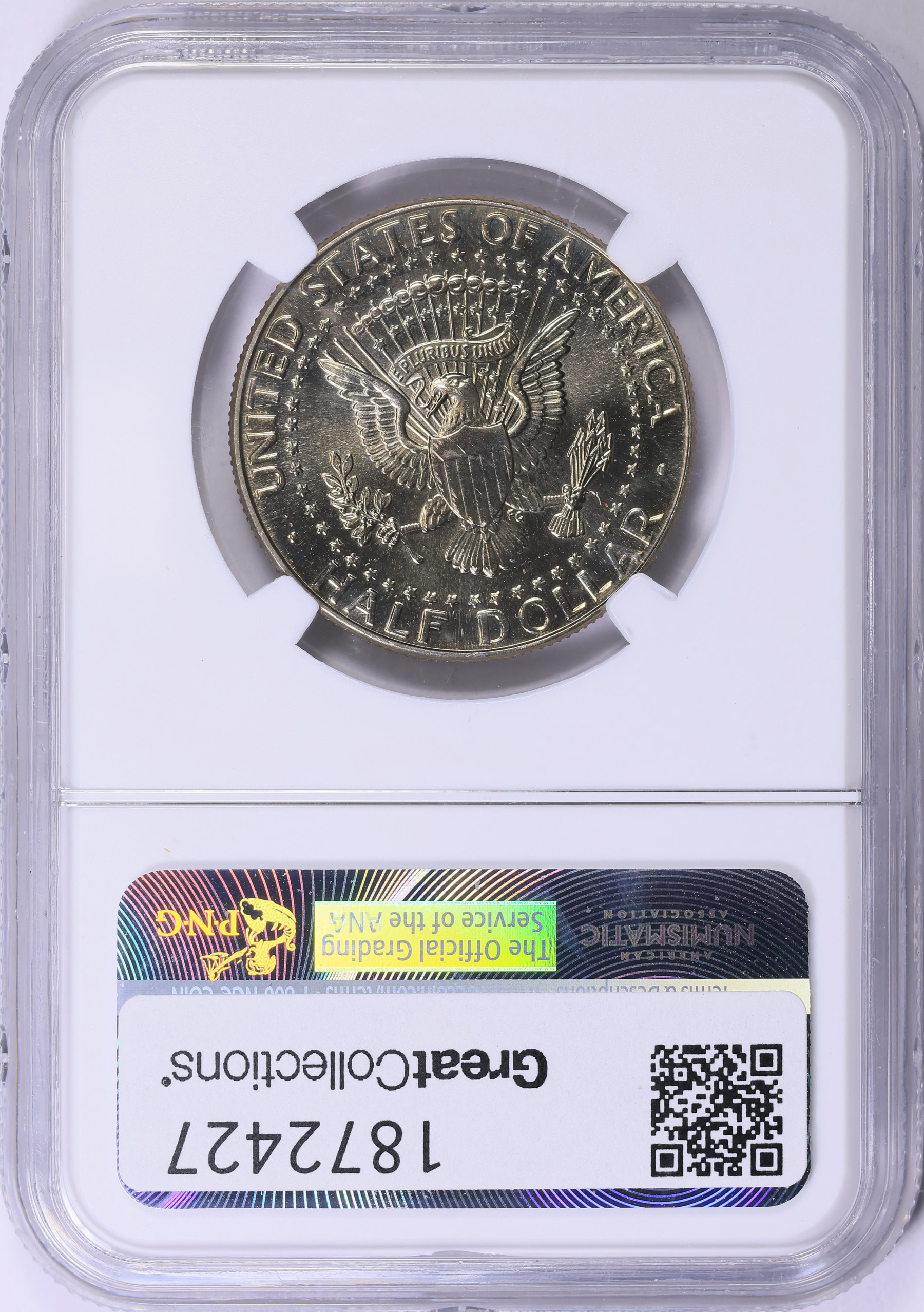 2001-P Kennedy Half Dollar NGC MS-67 PL | NGC Cert #4604438-018