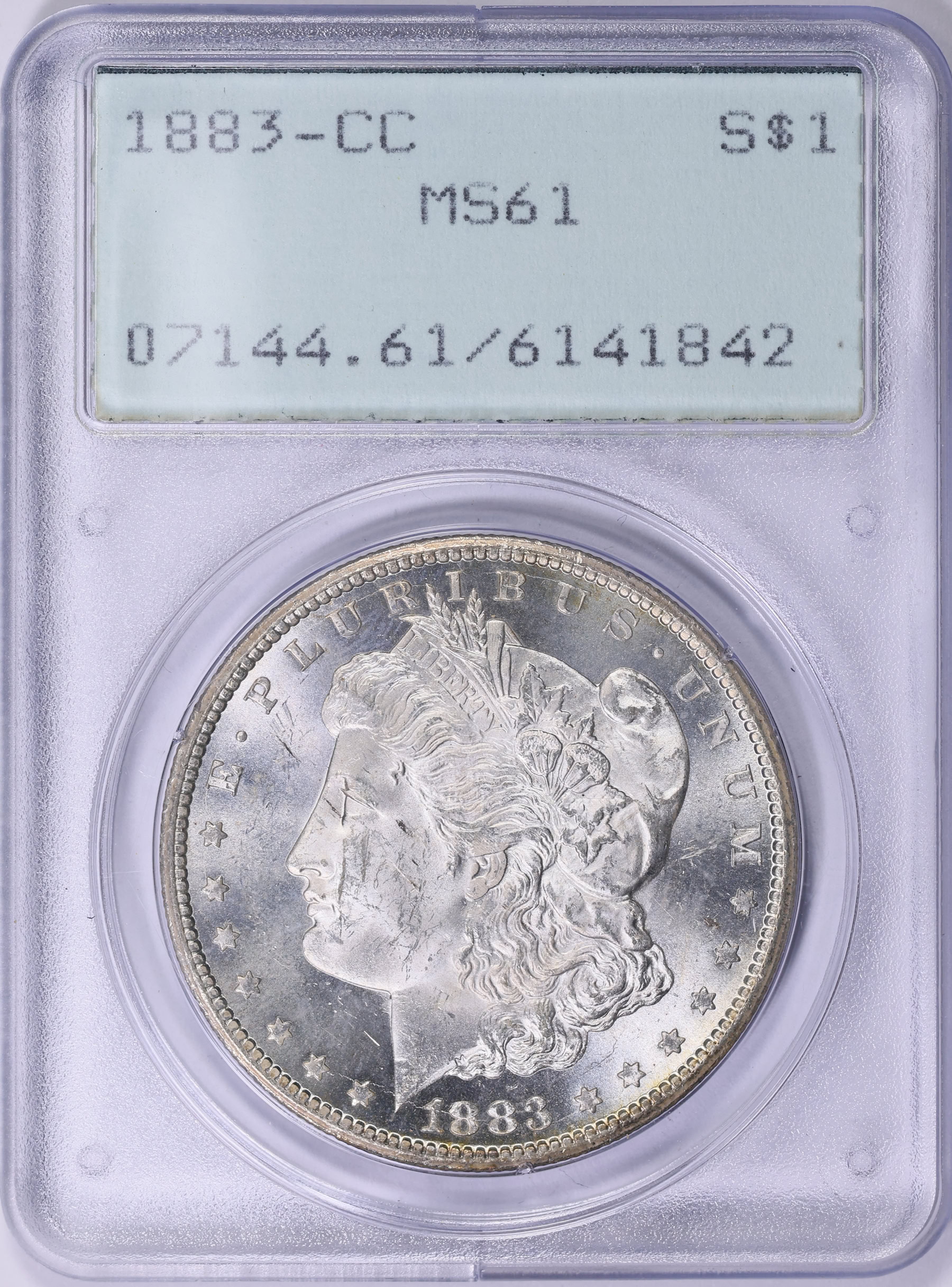 1883-CC Morgan Silver Dollar PCGS MS-61 OGH (1st Gen) (Item