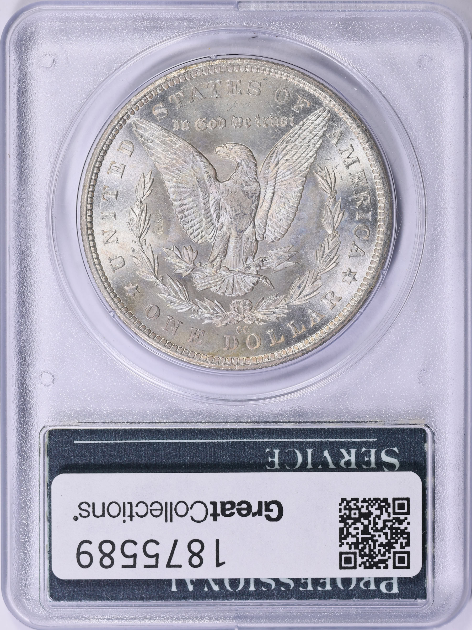 1883-CC Morgan Silver Dollar PCGS MS-61 (CAC Green) OGH (1st Gen