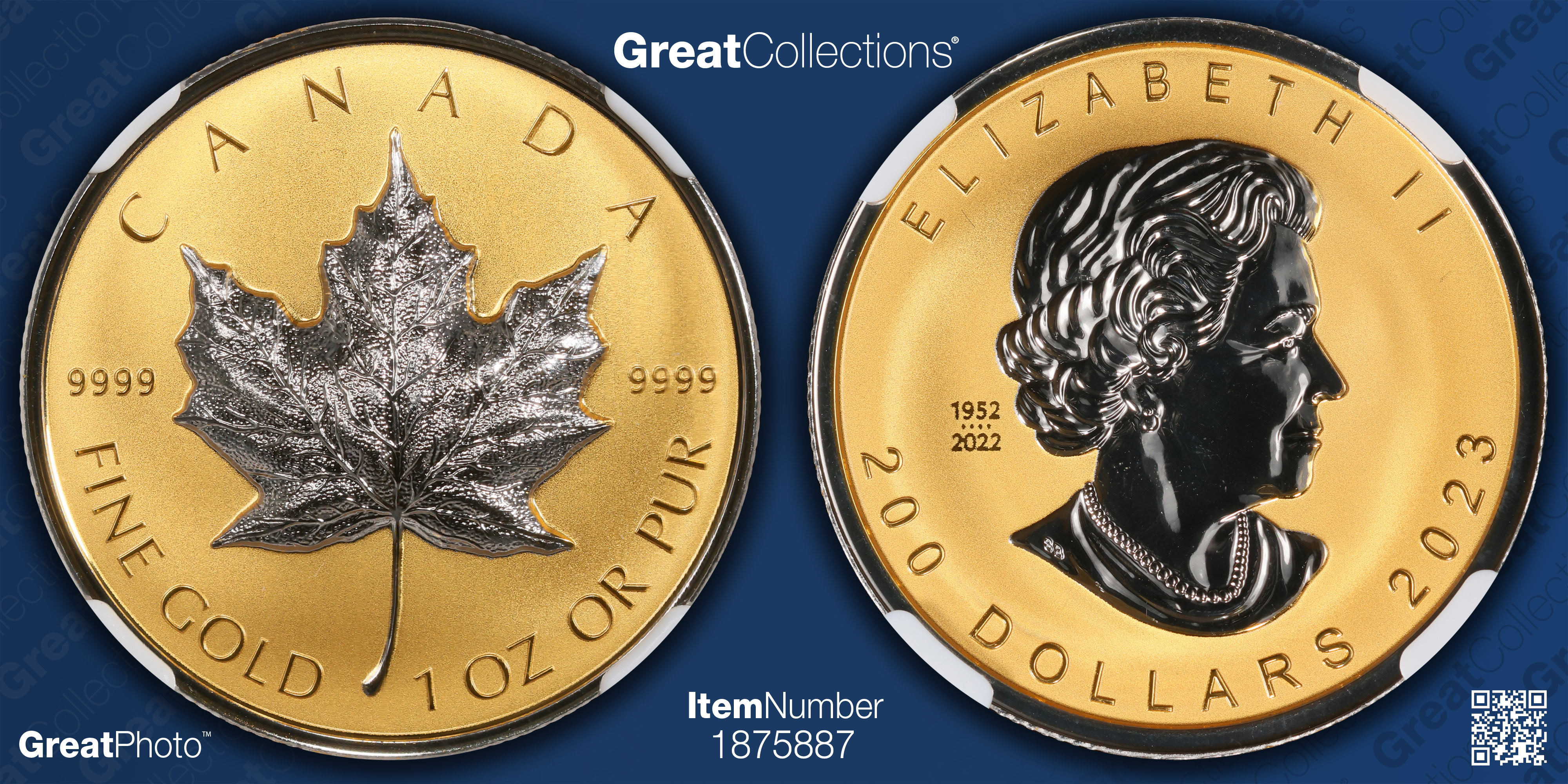 Canada 2023 Gold $200 Maple Leaf Ultra High Relief Platinum