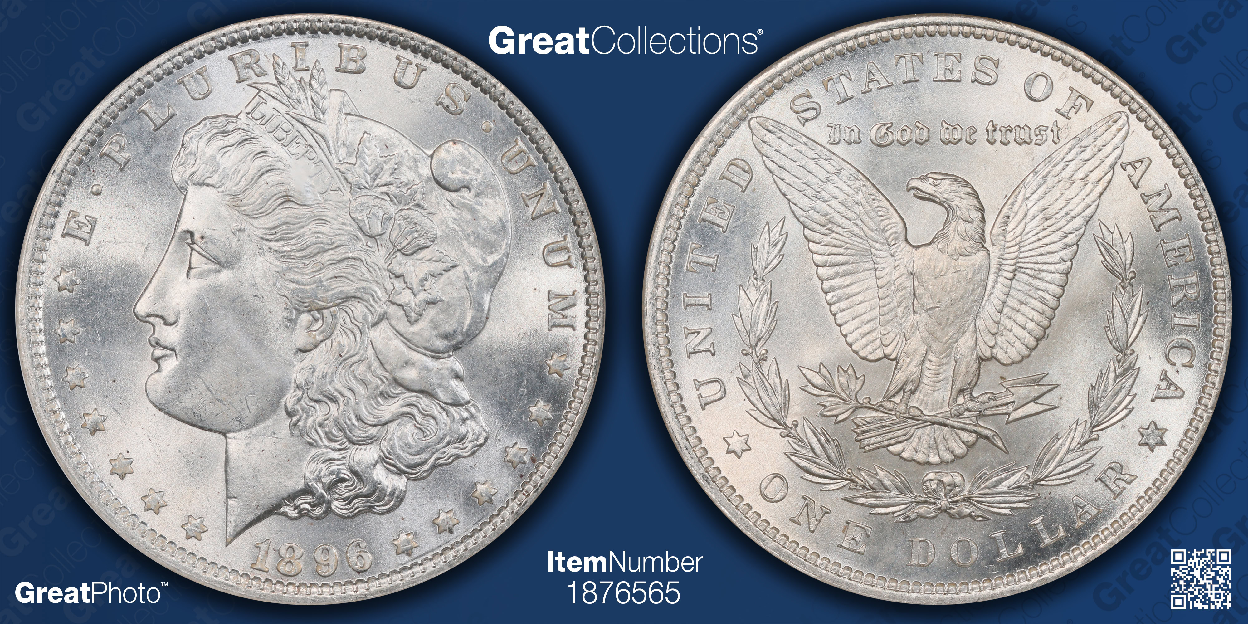 1896 Morgan Silver Dollar NGC MS-65 (CAC Green) (Item 1876565 ...