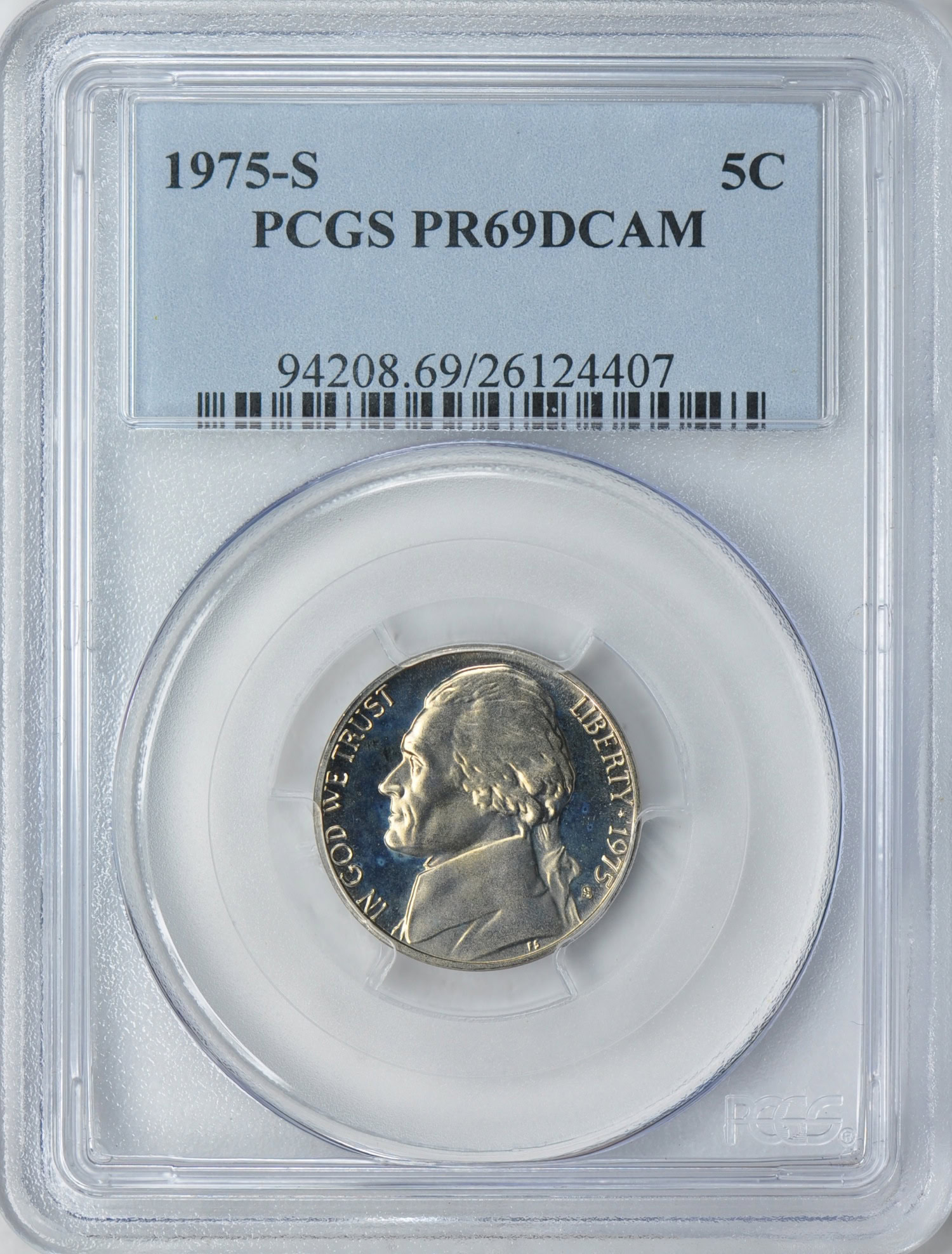 1975-S Jefferson Nickel PCGS Proof-69 DCAM (Item 187664