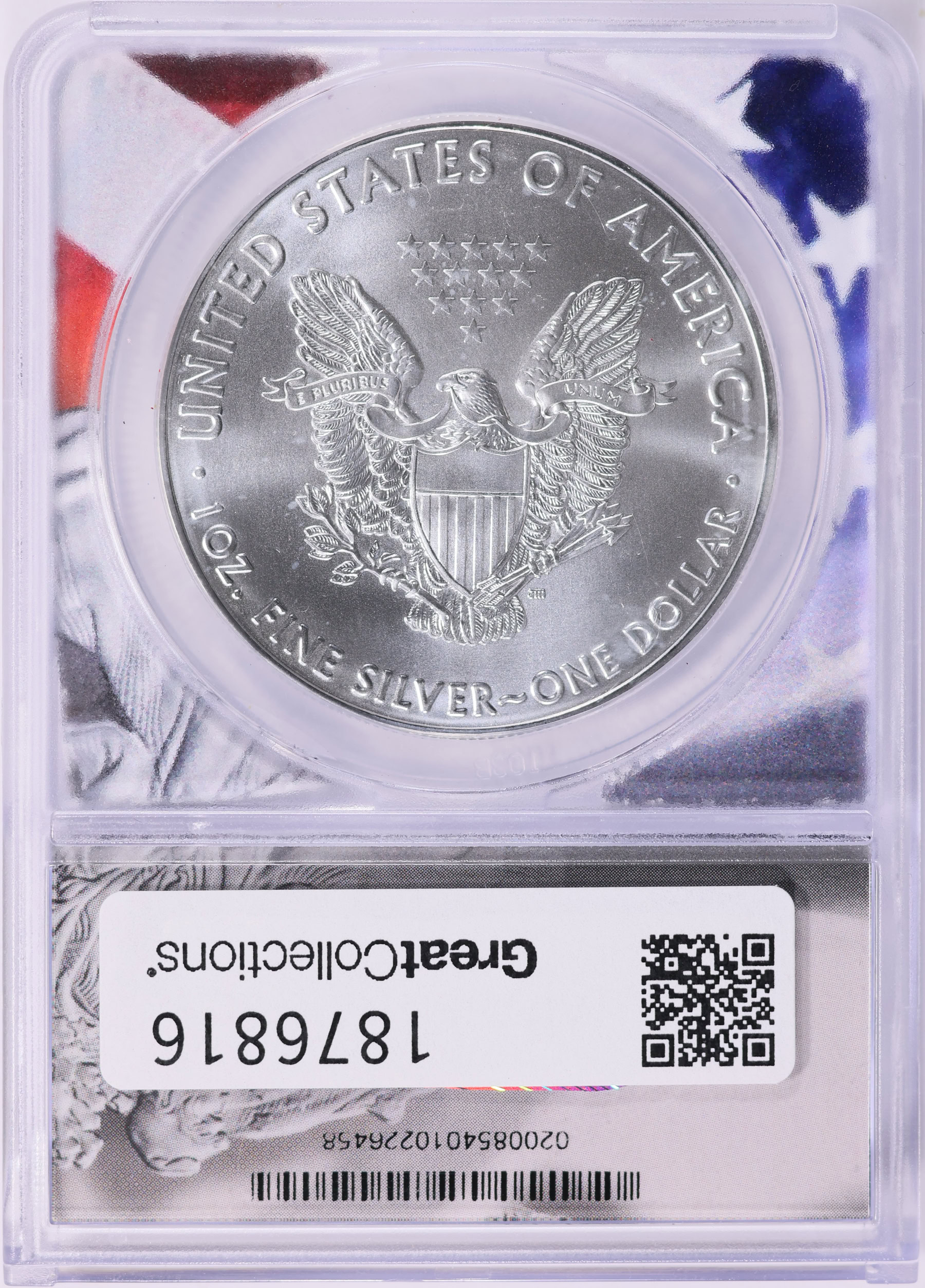 2021-(W) $1 Silver Eagle Type 1 Struck at West Point ANACS MS-70