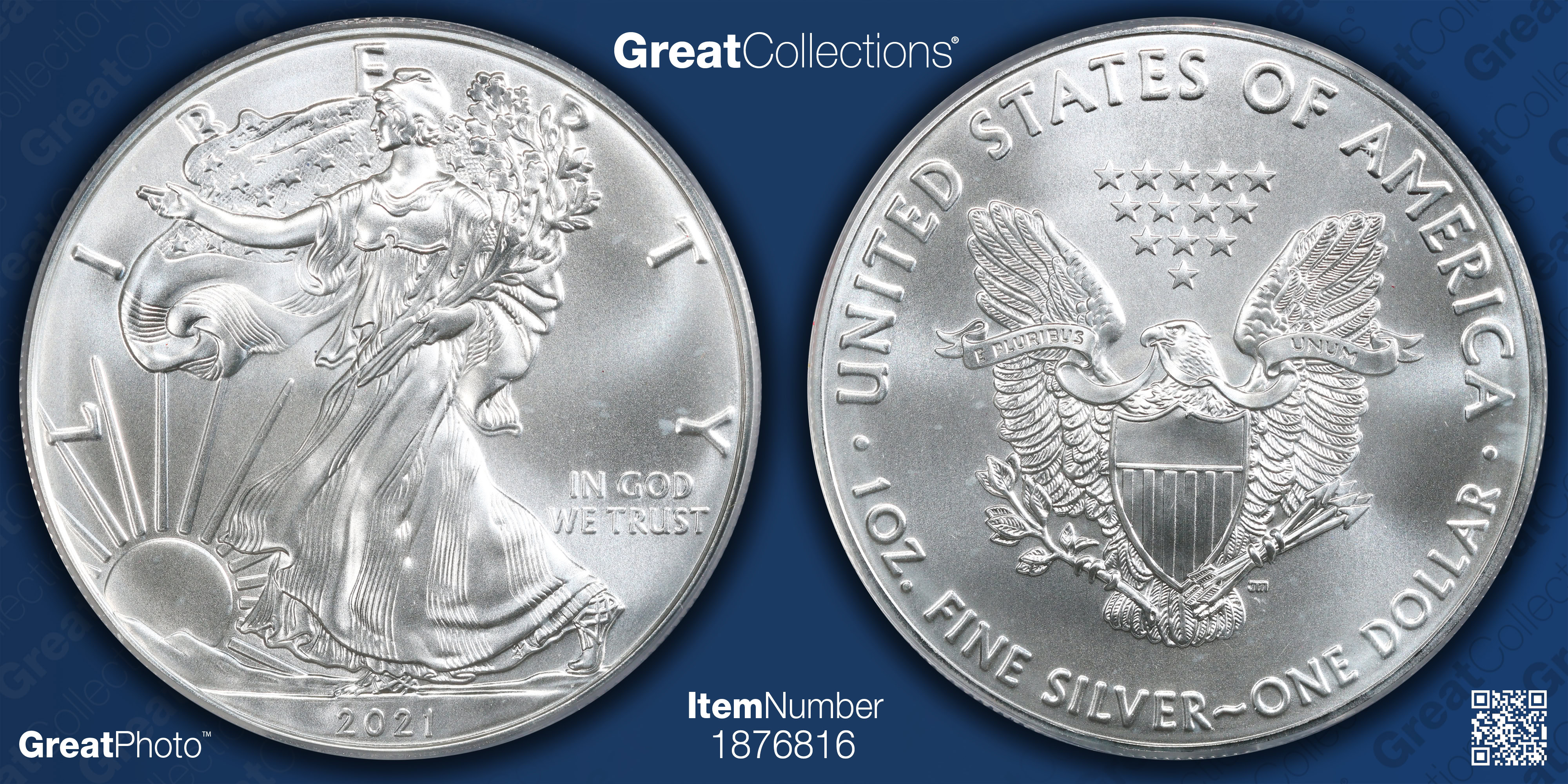 2021-(W) $1 Silver Eagle Type 1 Struck at West Point ANACS MS-70