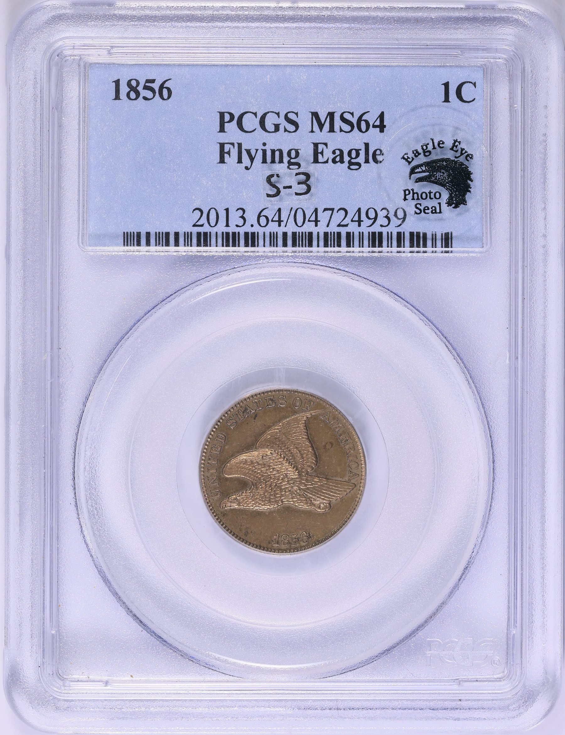 1856 Flying Eagle Cent S-3 PCGS MS-64 (Eagle Eye Seal) (Item 1878022 ...