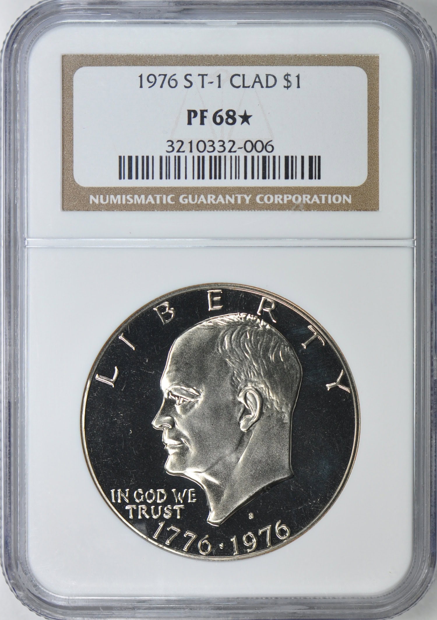 1976-S Eisenhower Dollar Clad Type 1 NGC Proof-68 ☆ (Item 188042