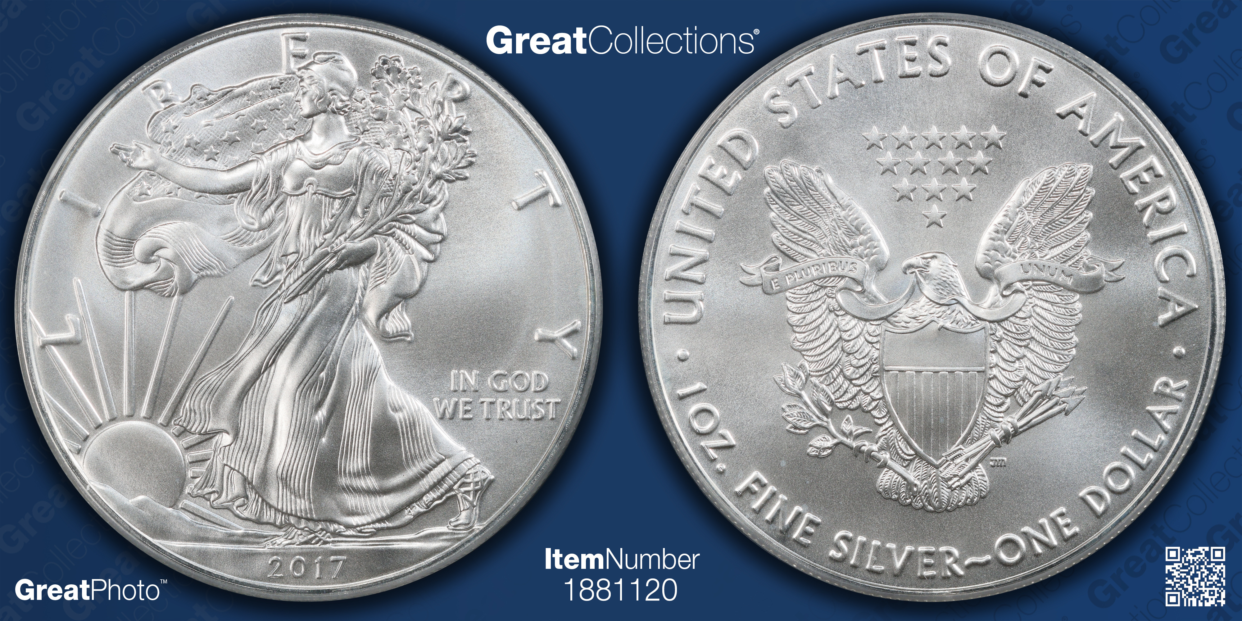2017 $1 Silver Eagle PCGS MS-70 (Premier Label) (Item 1881120