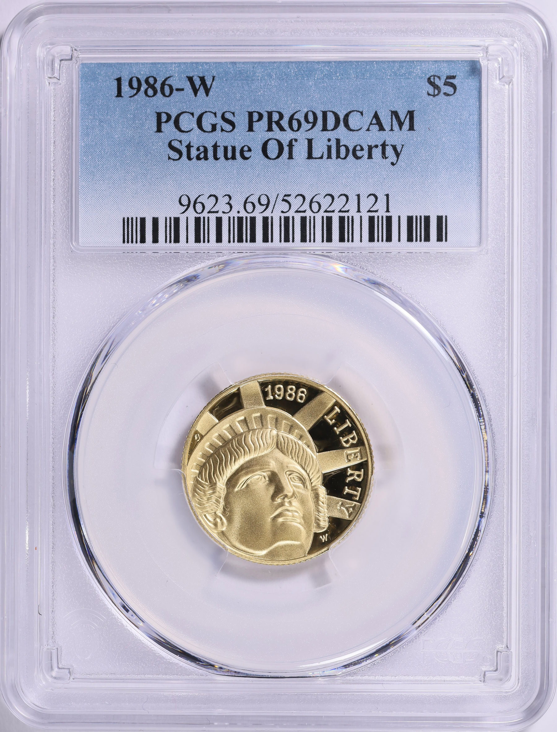 カンボジア 1986年 ワールドカップ20リエル大型銀貨　PCGS高鑑定＆稀少❗️ 1986-W Statue of Liberty Centennial Gold $5 PCGS Proof-69 DCAM