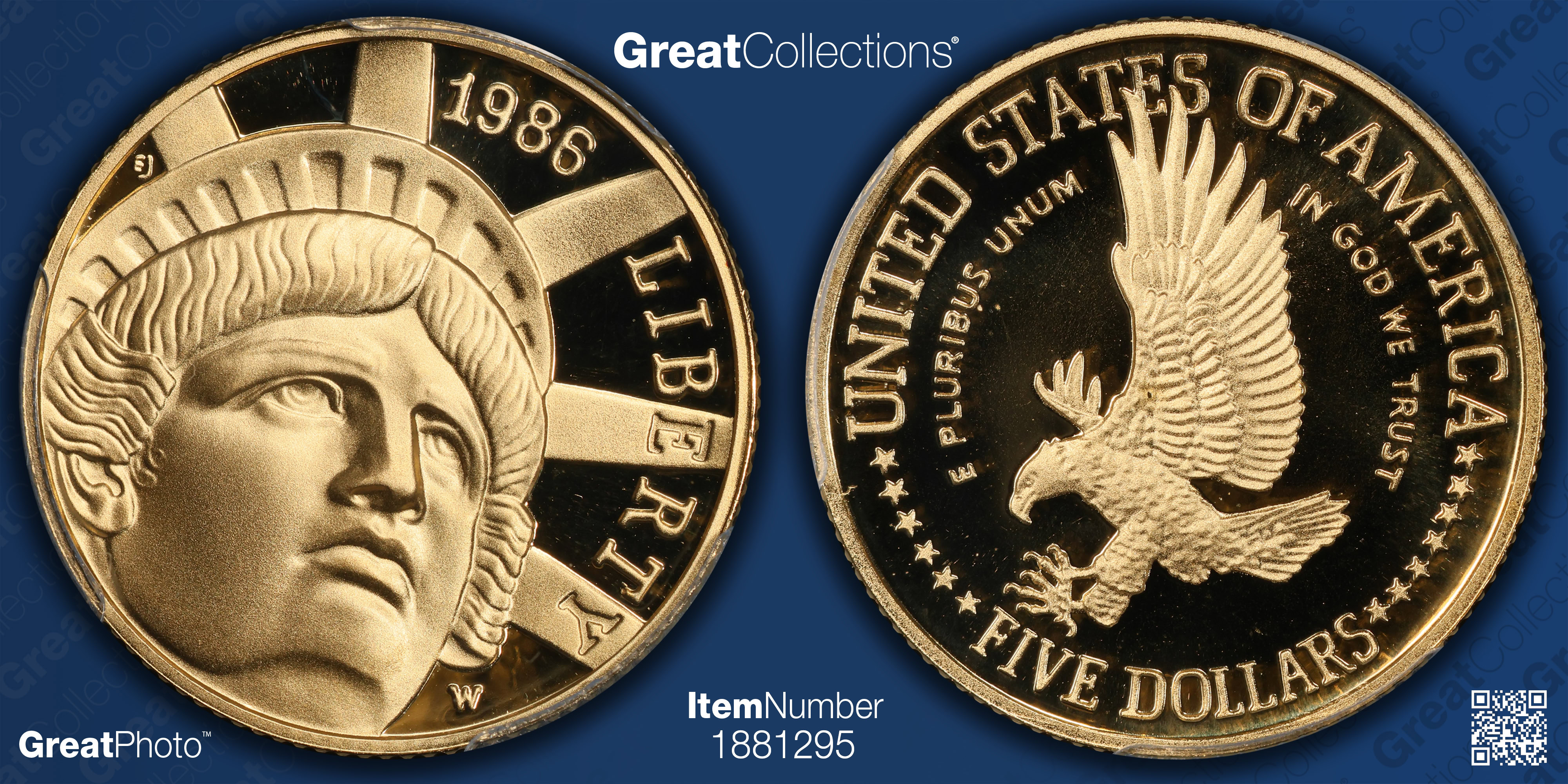 1986-W Statue of Liberty Centennial Gold $5 PCGS Proof-69 DCAM