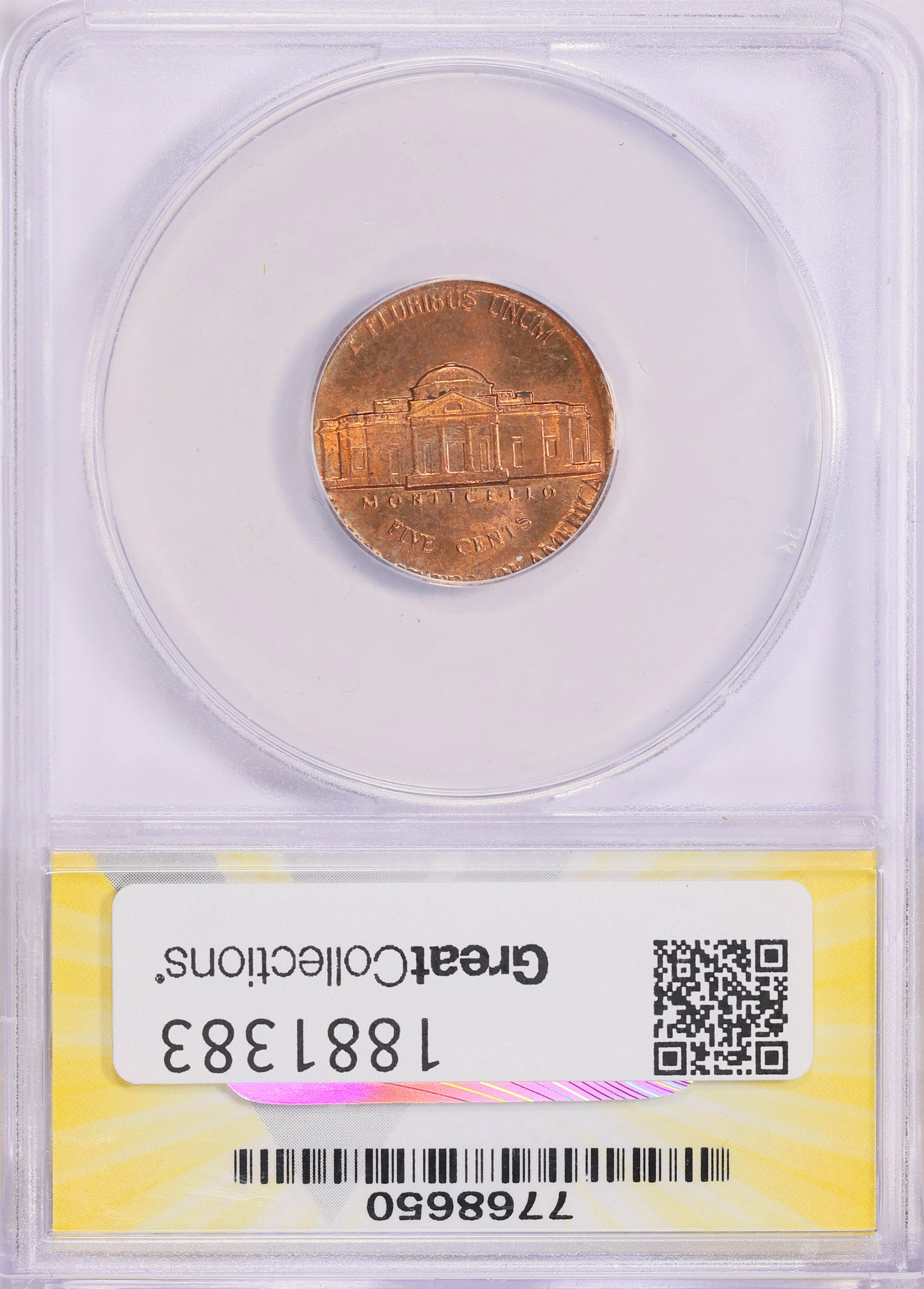 Mint Error 1980-P Jefferson Nickel Struck on 1c Planchet Weight 3.11 ...