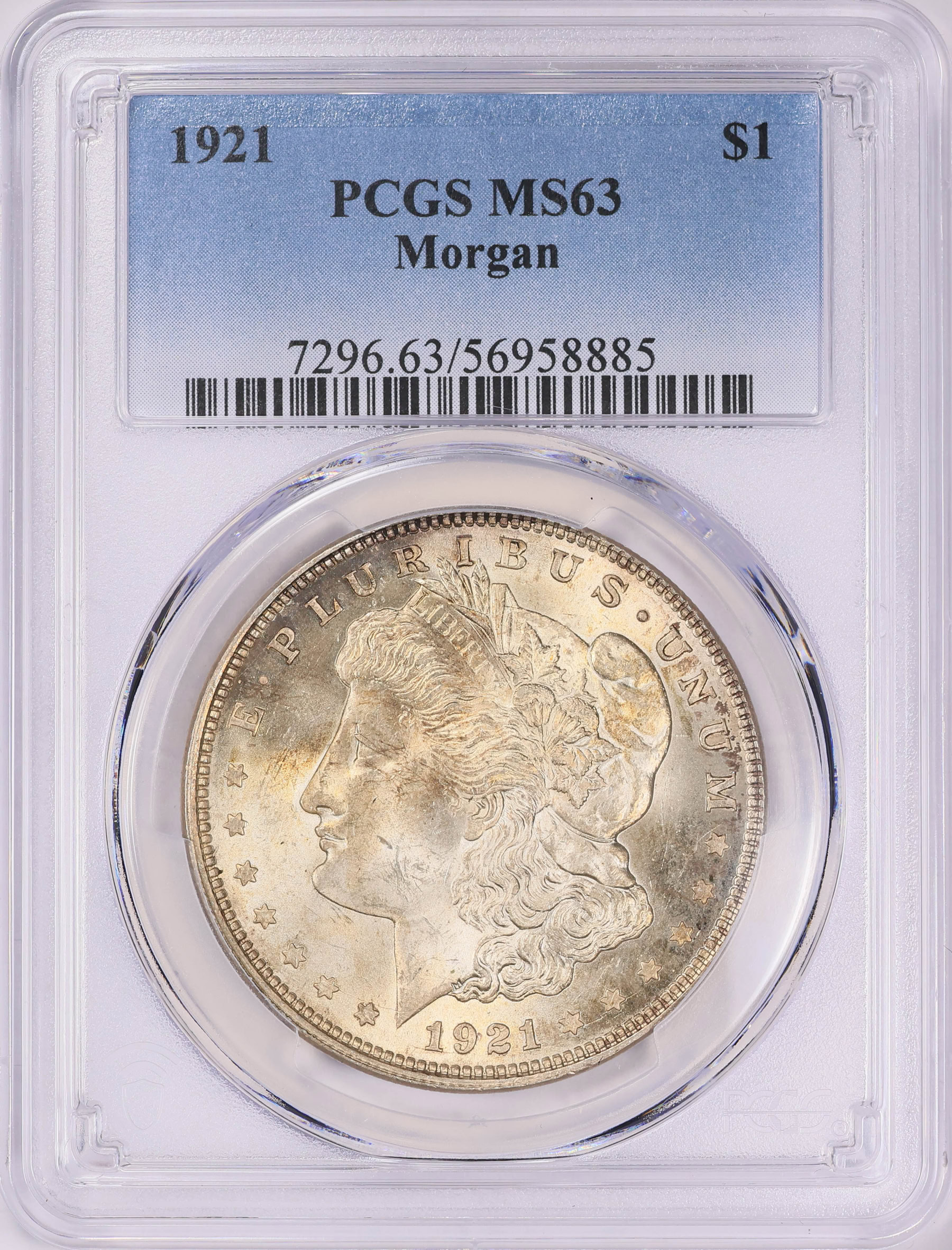1921 Morgan Silver Dollar PCGS MS-63 (Item 1881853) | GreatCollections ...