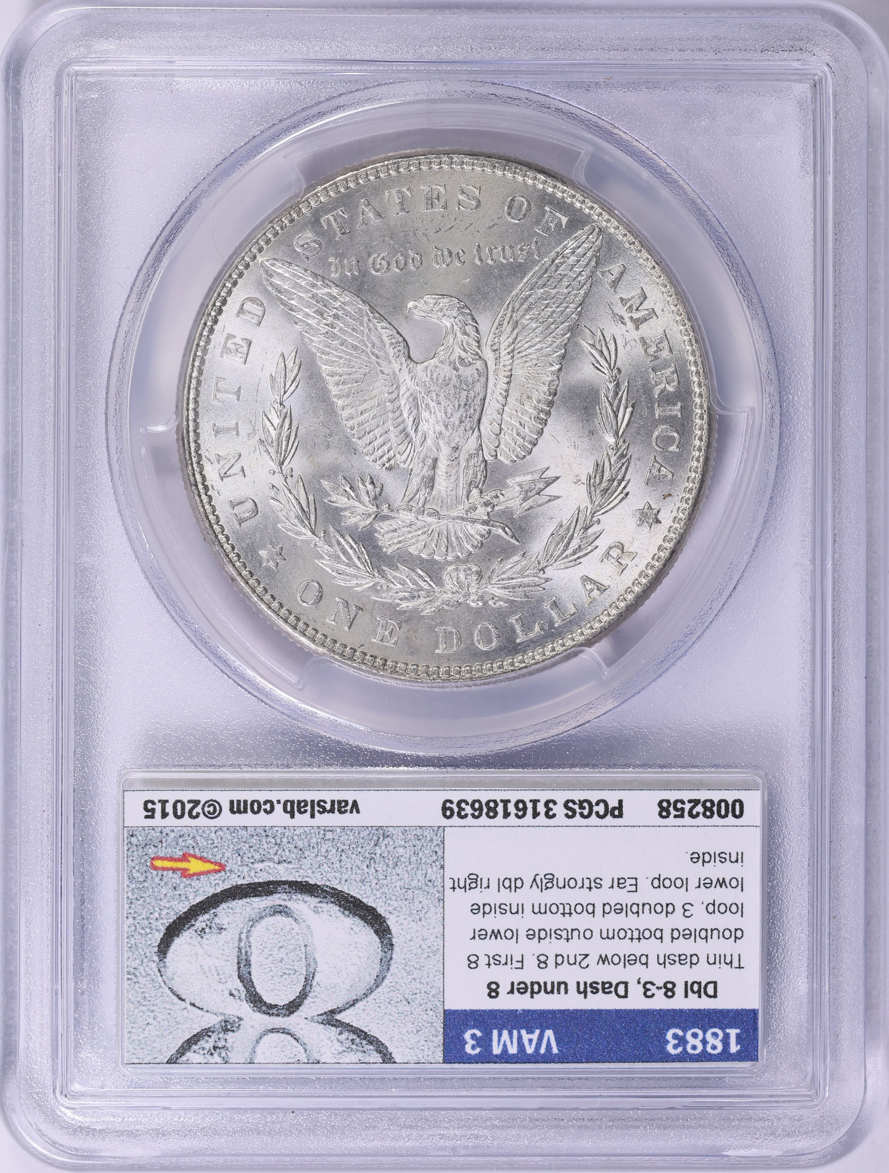 1883 Morgan Silver Dollar PCGS MS-61 (VSS VAM-3) (Item 1882171