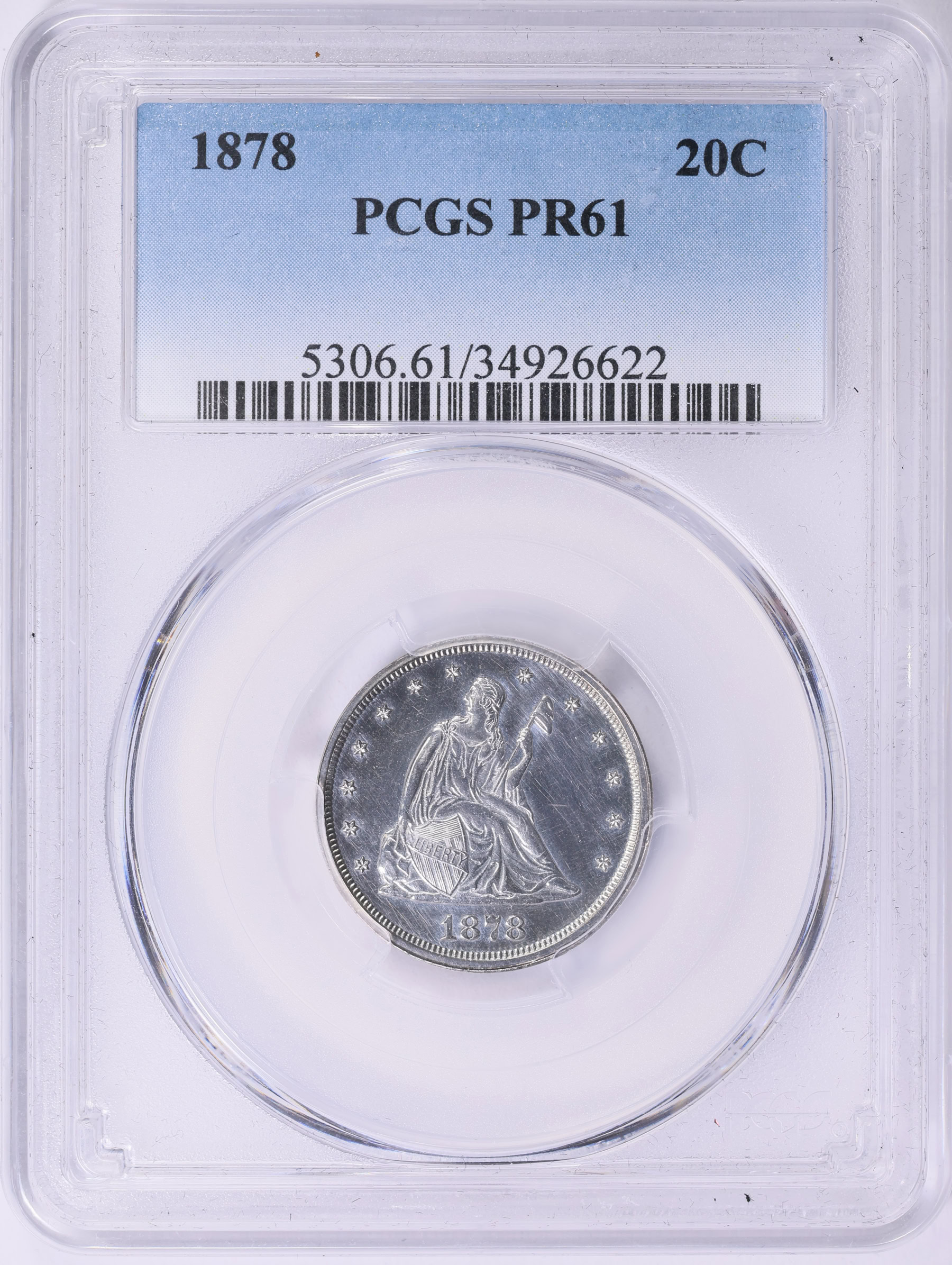 1878 Twenty-Cent Piece PCGS Proof-61 (Item 1882241) | GreatCollections ...