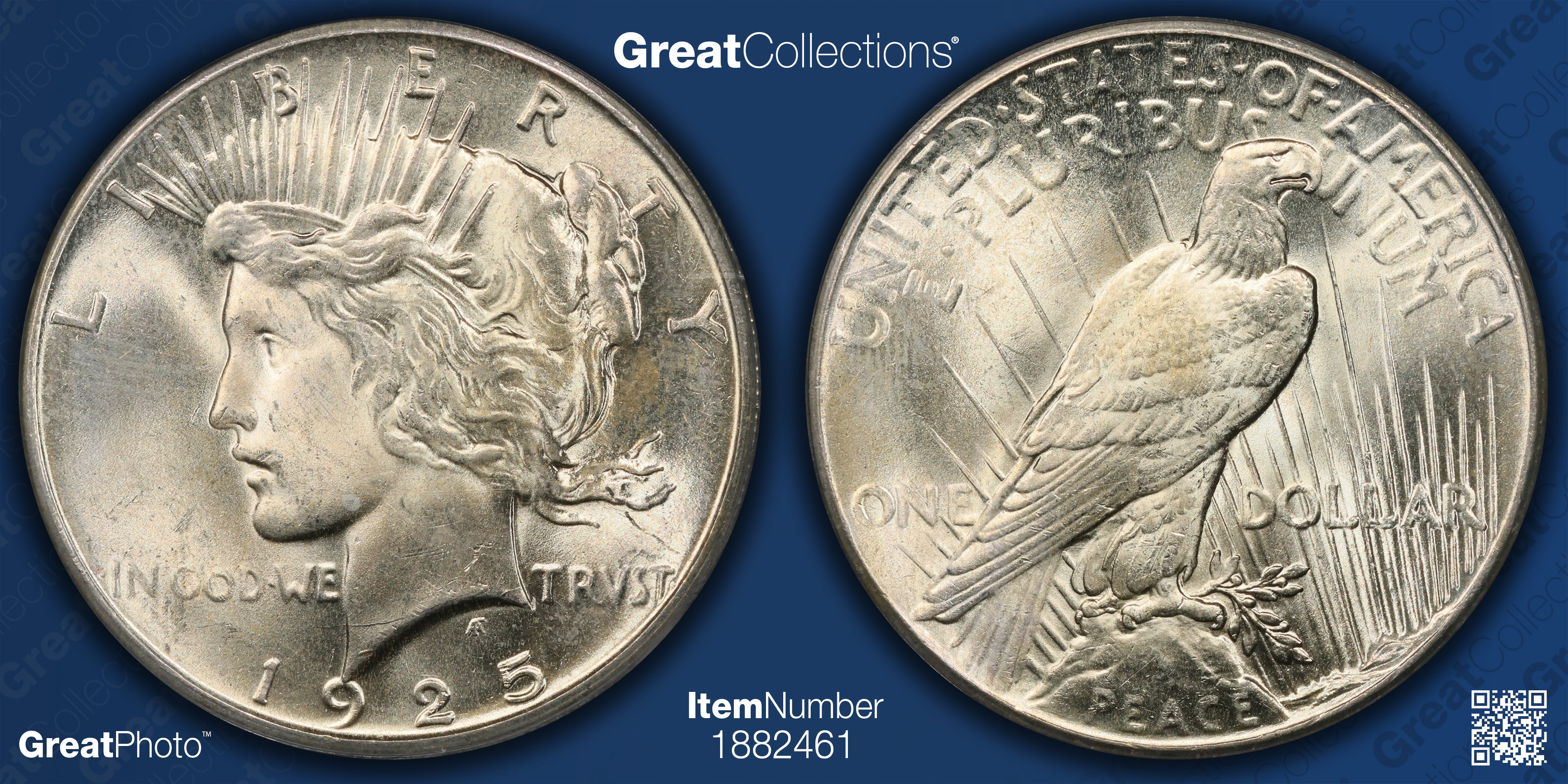 1925 Peace Silver Dollar PCGS MS-64 OGH (Item 1882461 ...
