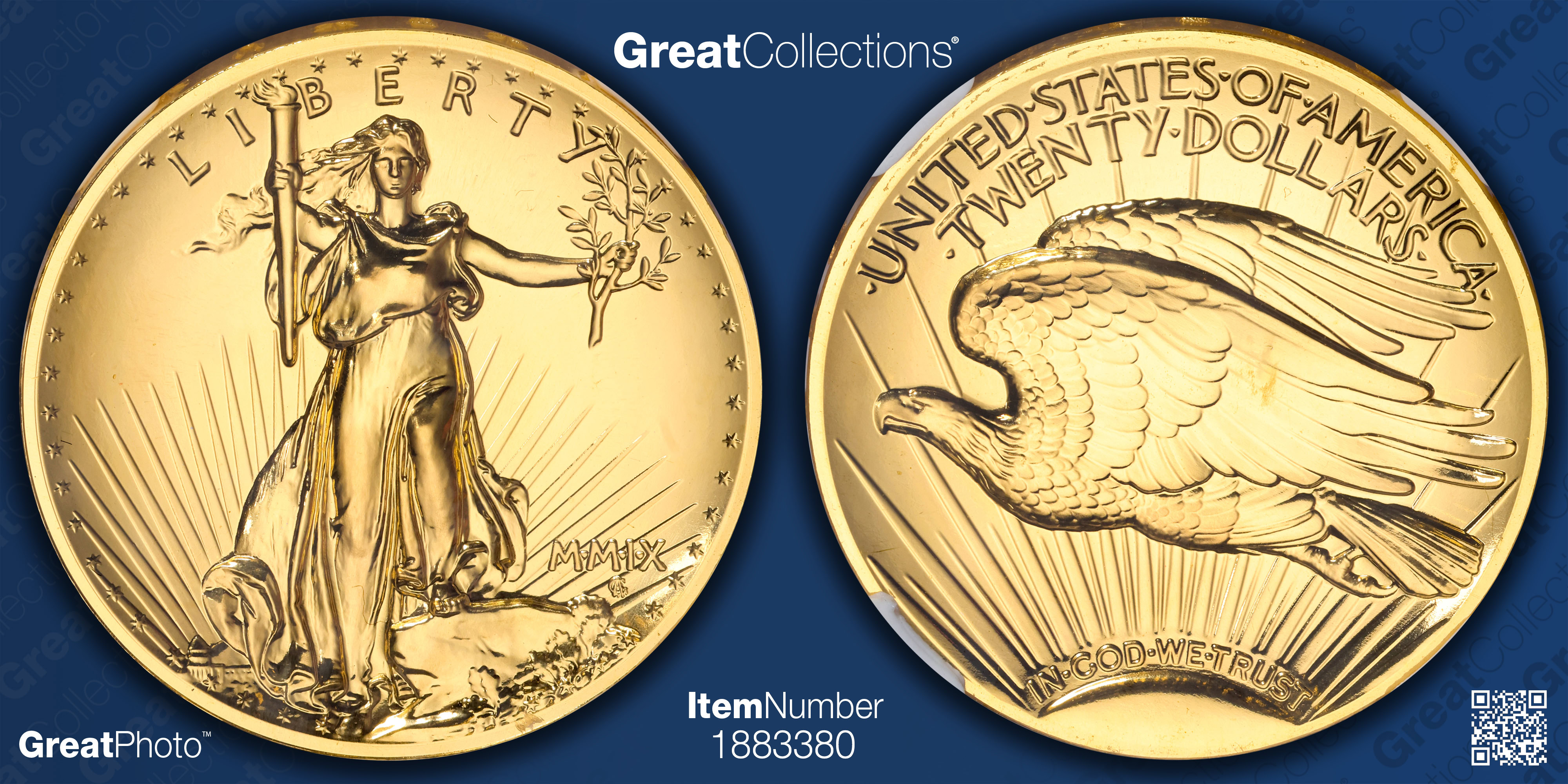 2009 MMIX Ultra High Relief $20 Gold NGC MS-70 DMPL (Anna Escobedo