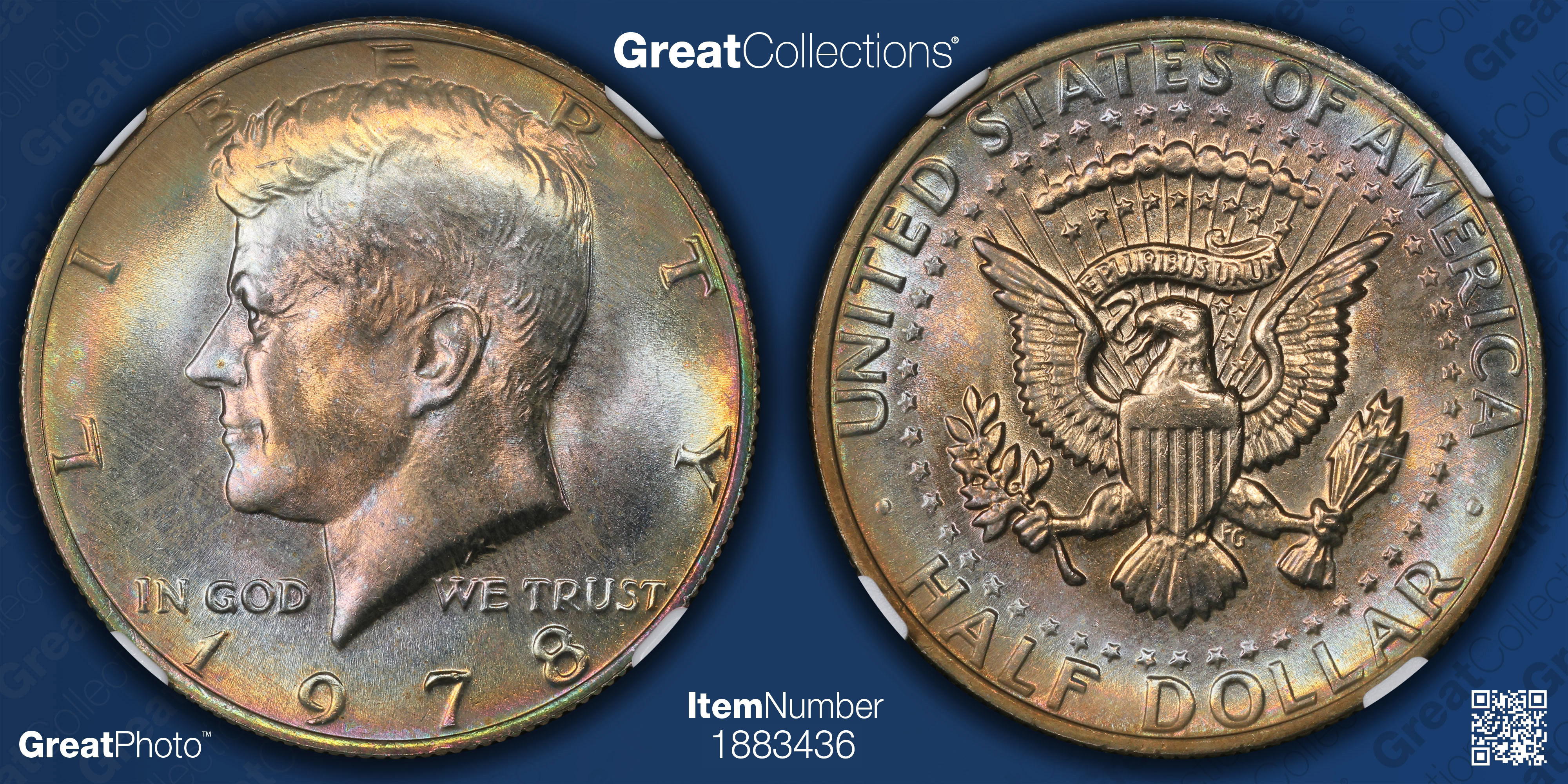 1978 Kennedy Half Dollar NGC MS-68 (Toned) (Item 1883436 ...