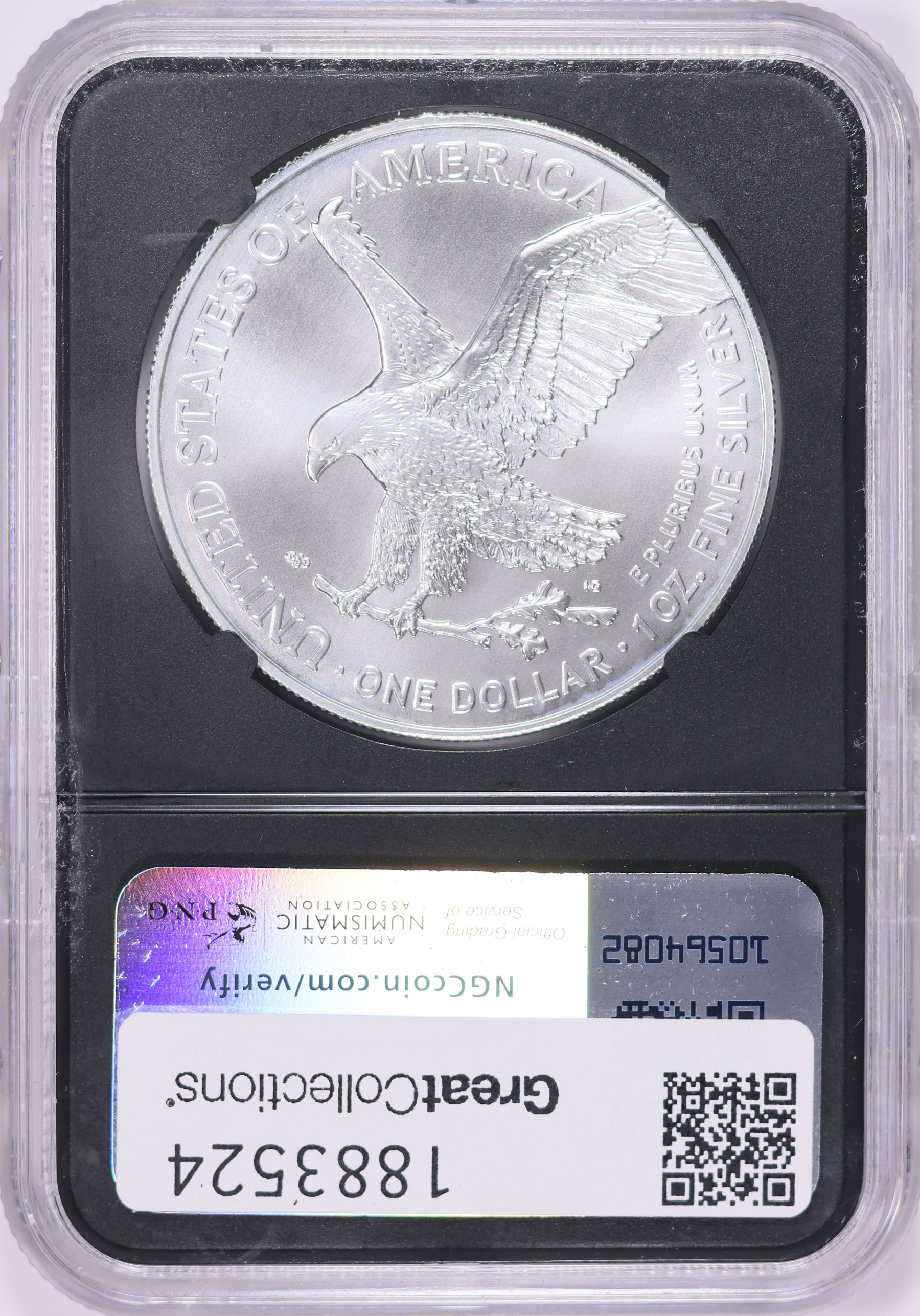 2024-(P) $1 Silver Eagle with Star Privy First Day of Issue NGC MS