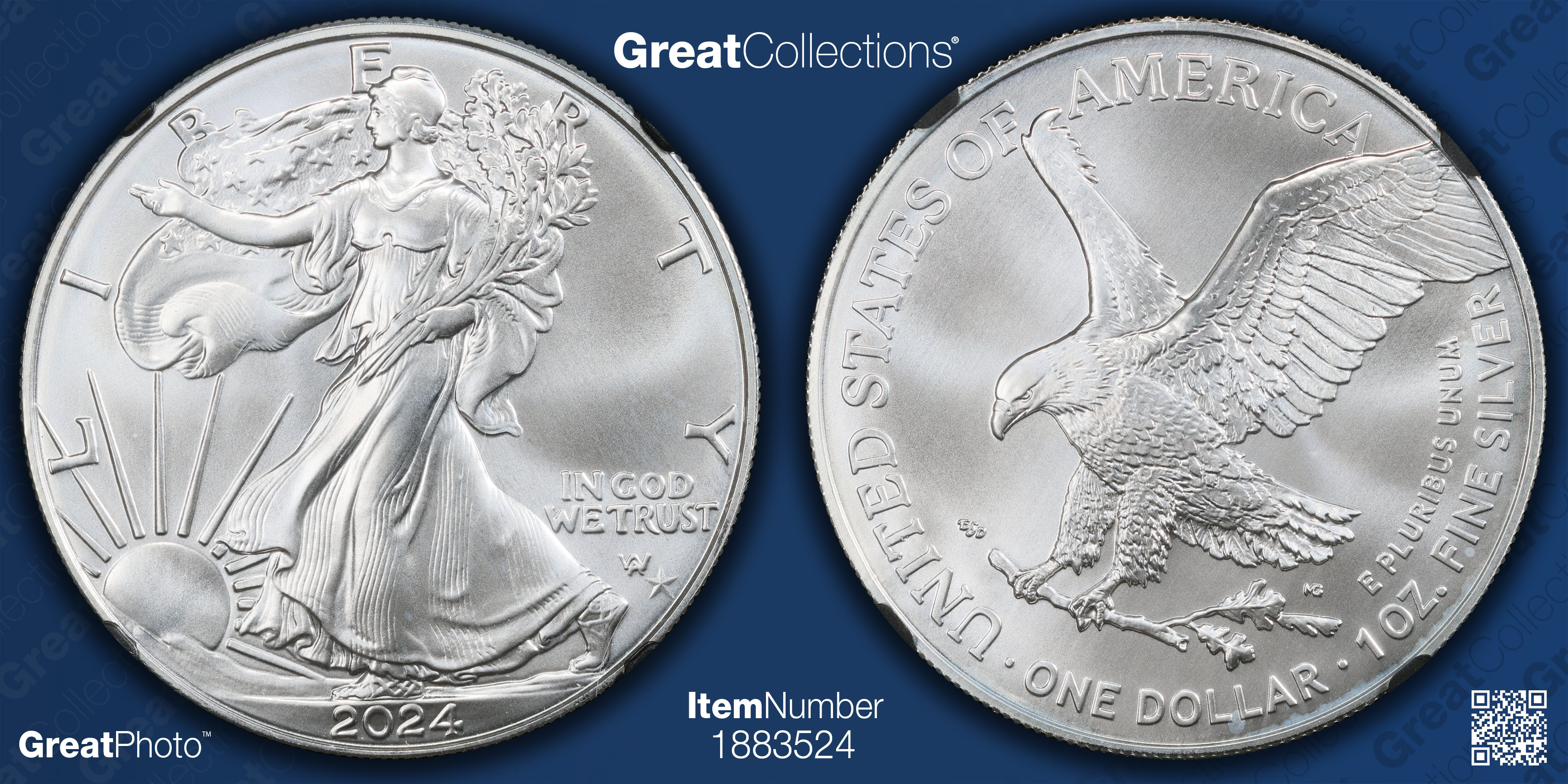 2024-(P) $1 Silver Eagle with Star Privy First Day of Issue NGC MS
