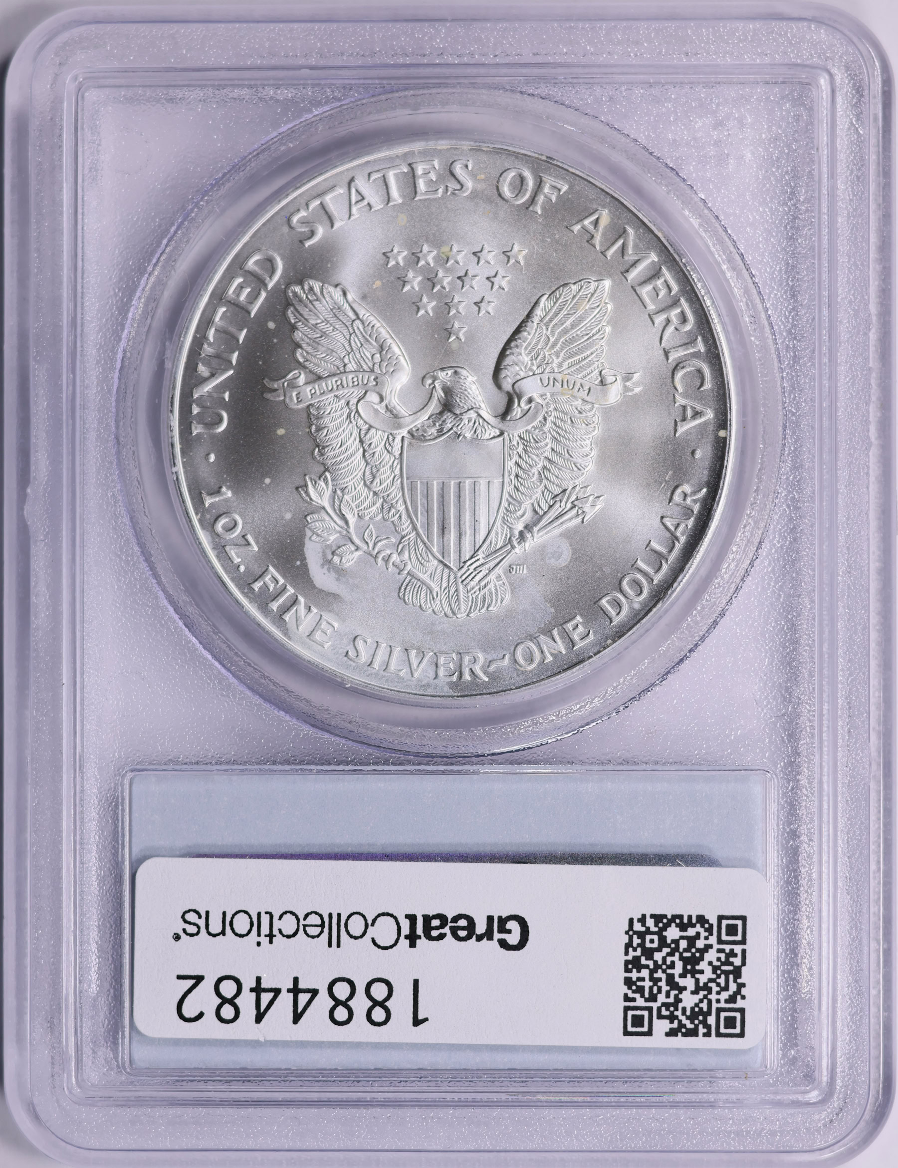 2002 $1 Silver Eagle PCGS MS-69 (Item 1884482) | GreatCollections Coin ...