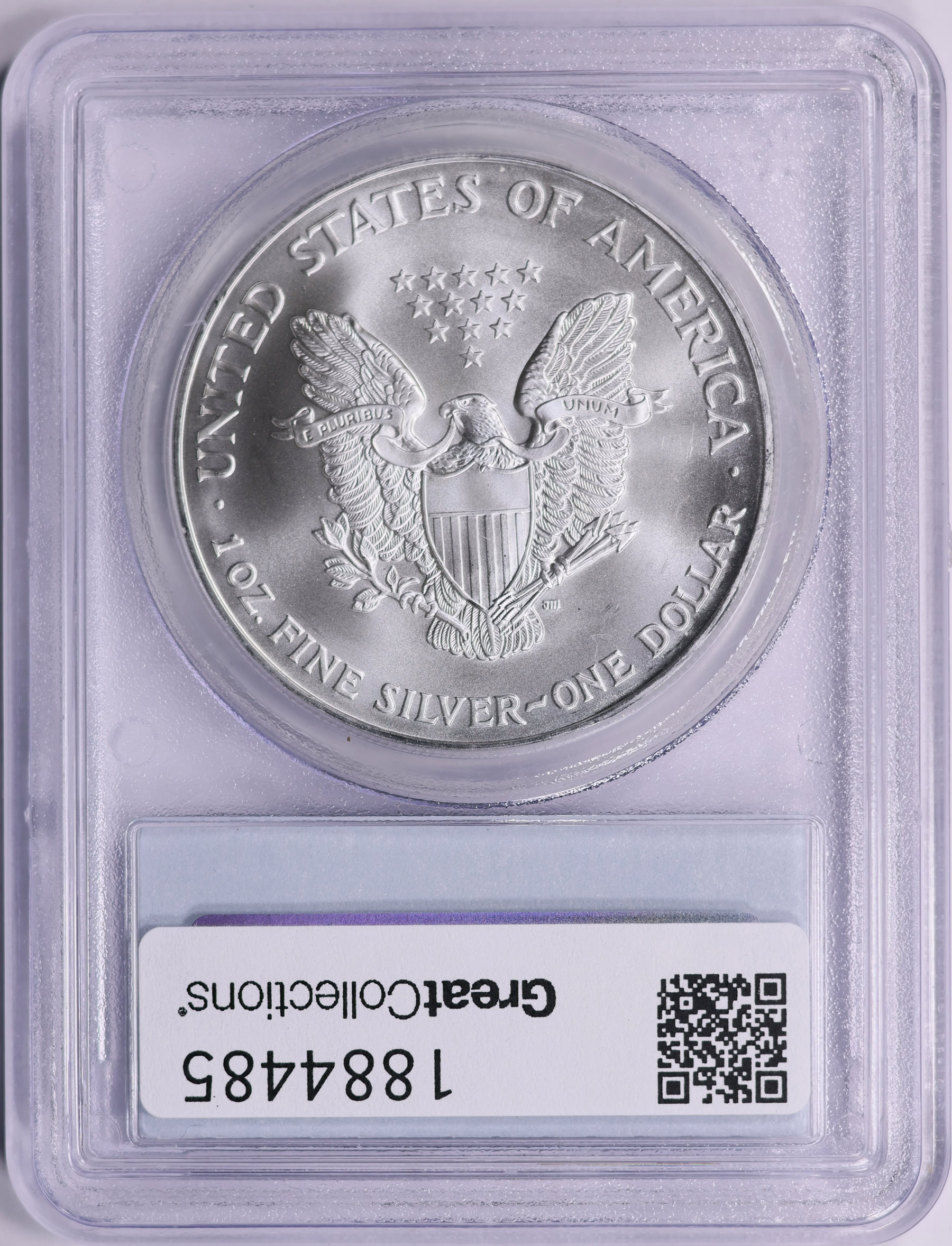 2002 $1 Silver Eagle PCGS MS-69 (Item 1884485) | GreatCollections Coin ...