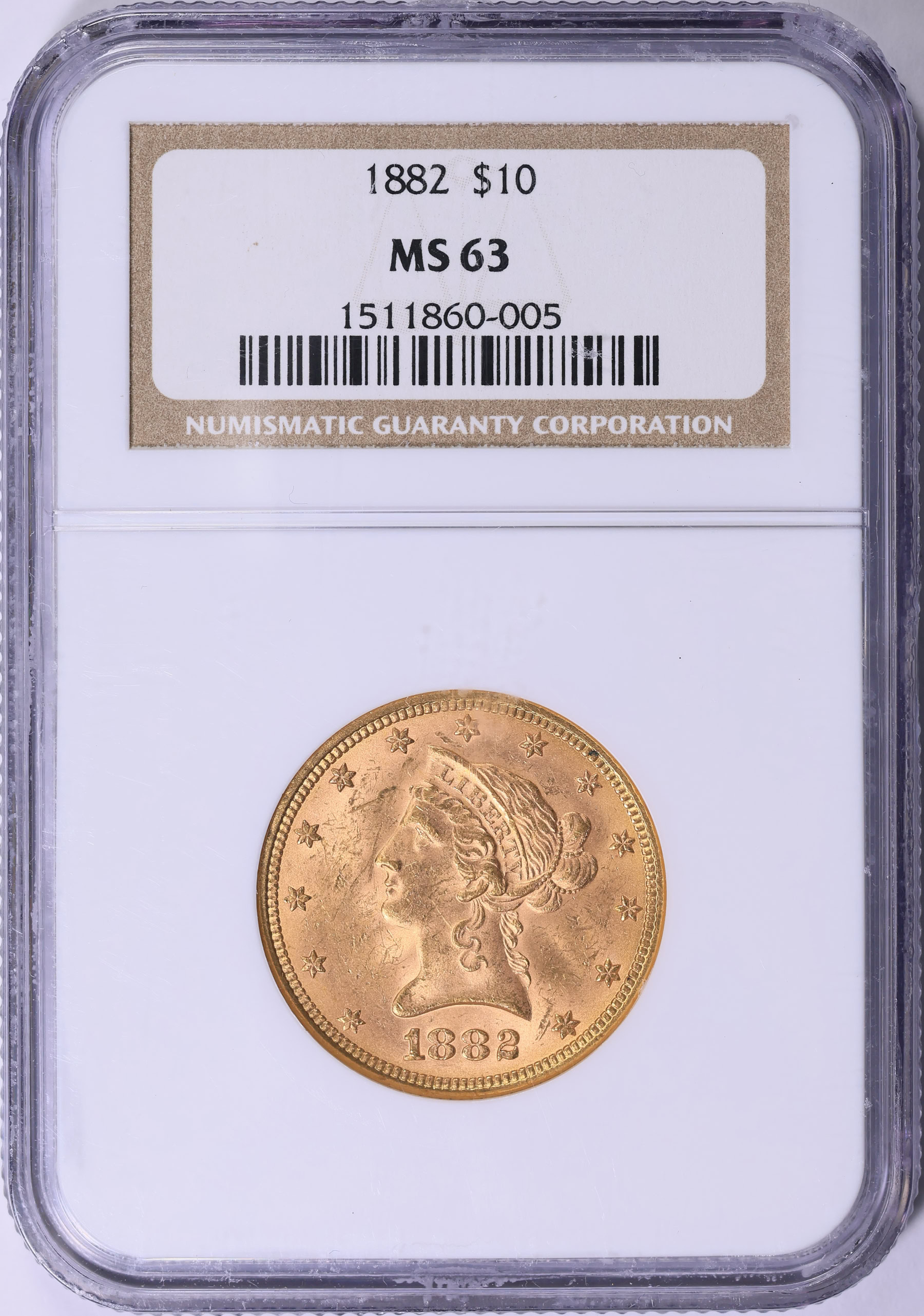 1882 Liberty Gold Eagle NGC MS-63 (Item 1884573
