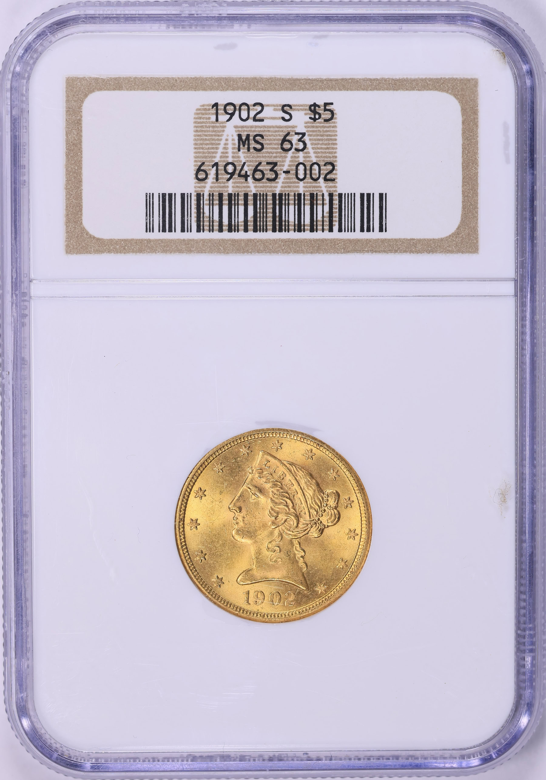 1902-S Liberty Gold Half Eagle NGC MS-63 (Item 1884600