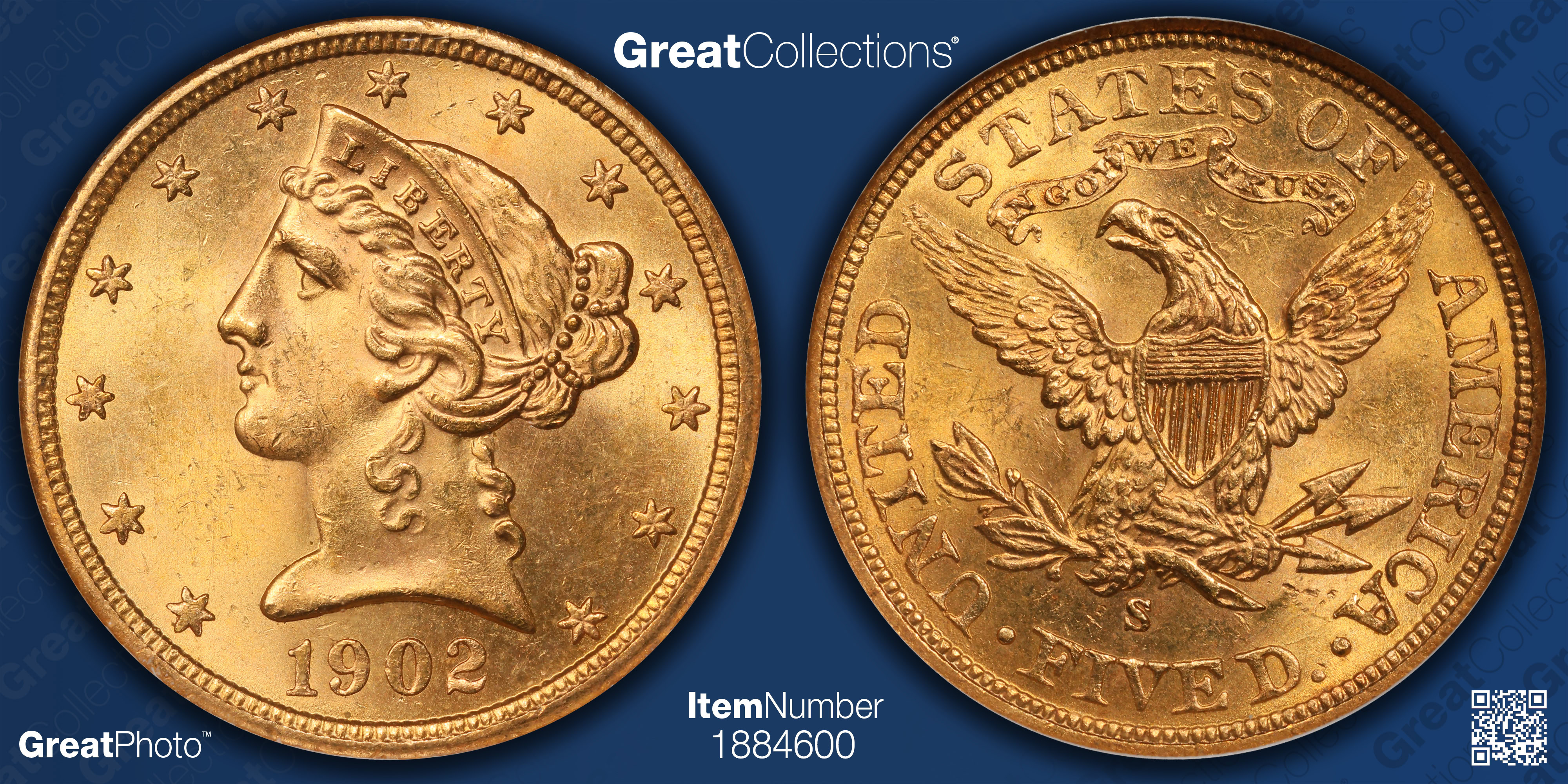 1902-S Liberty Gold Half Eagle NGC MS-63 (Item 1884600