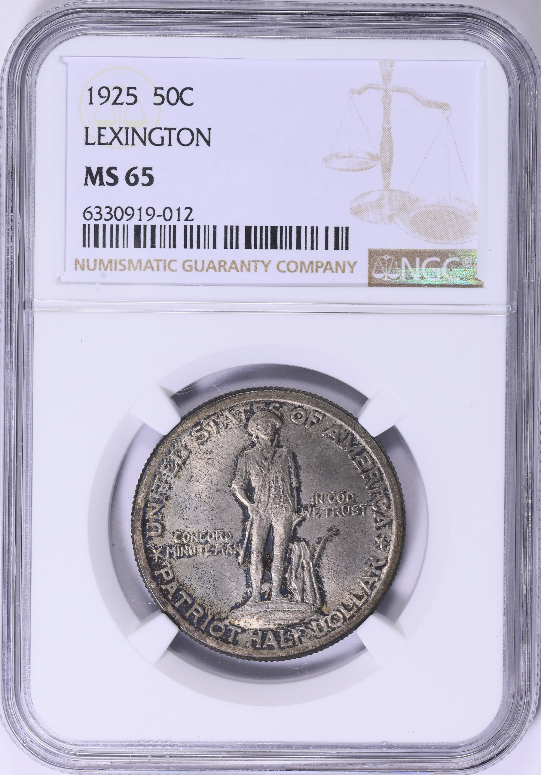 1925 Lexington-Concord Sesquicentennial Half Dollar NGC MS-65