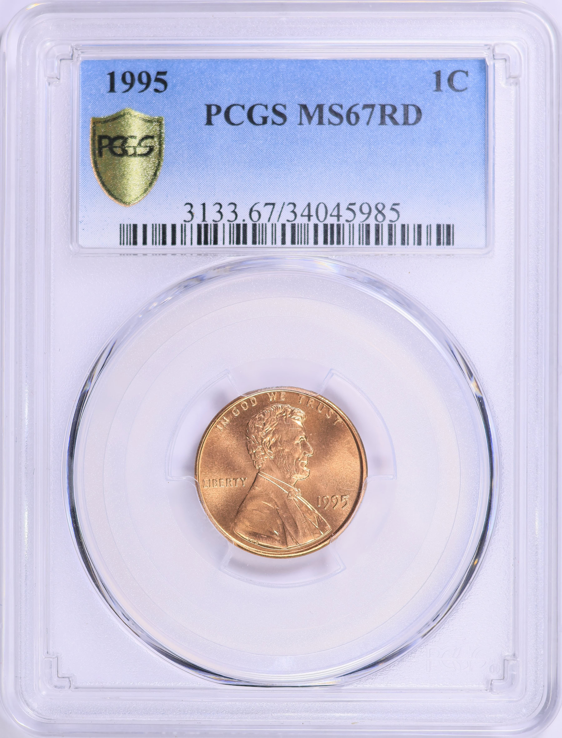 1995 Lincoln Cent PCGS MS-67 RD (Item 1886285) | GreatCollections