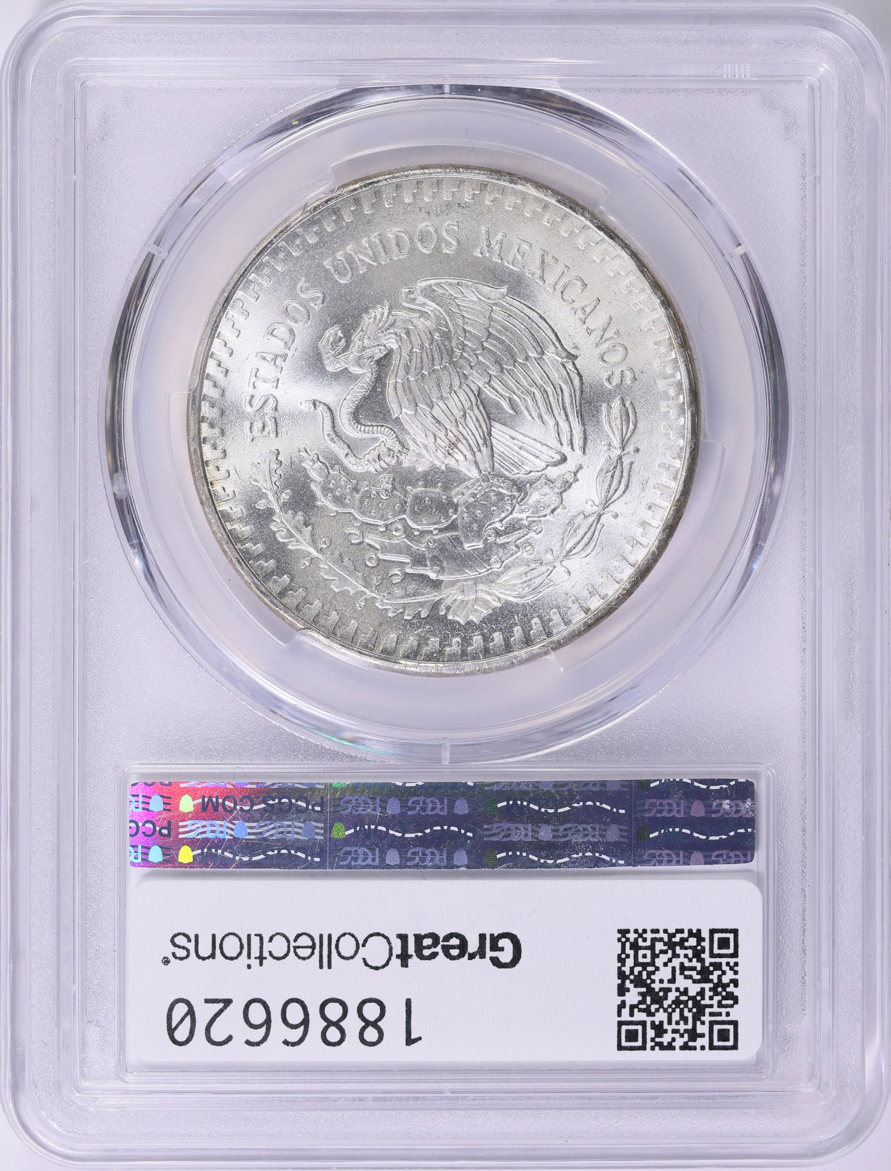 メキシコ　1ペソ　1967 【PCGS MS65】　世界コイン メキシコ 1966年 1ペソ銀貨 フアレス胸像 PCGS MS65 MEX88561554