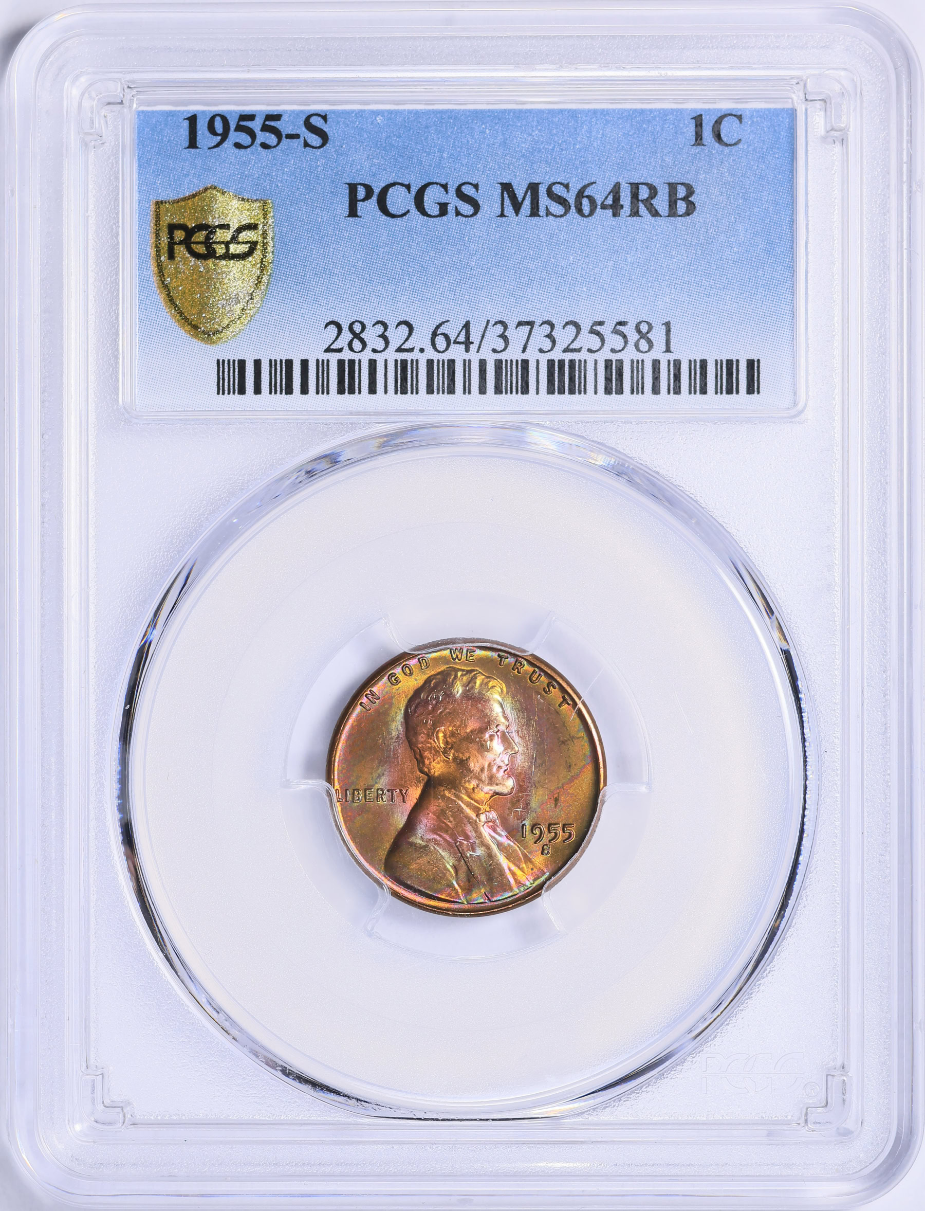 1955-S Lincoln Cent PCGS MS-64 RB (Toned) (Item 1886713