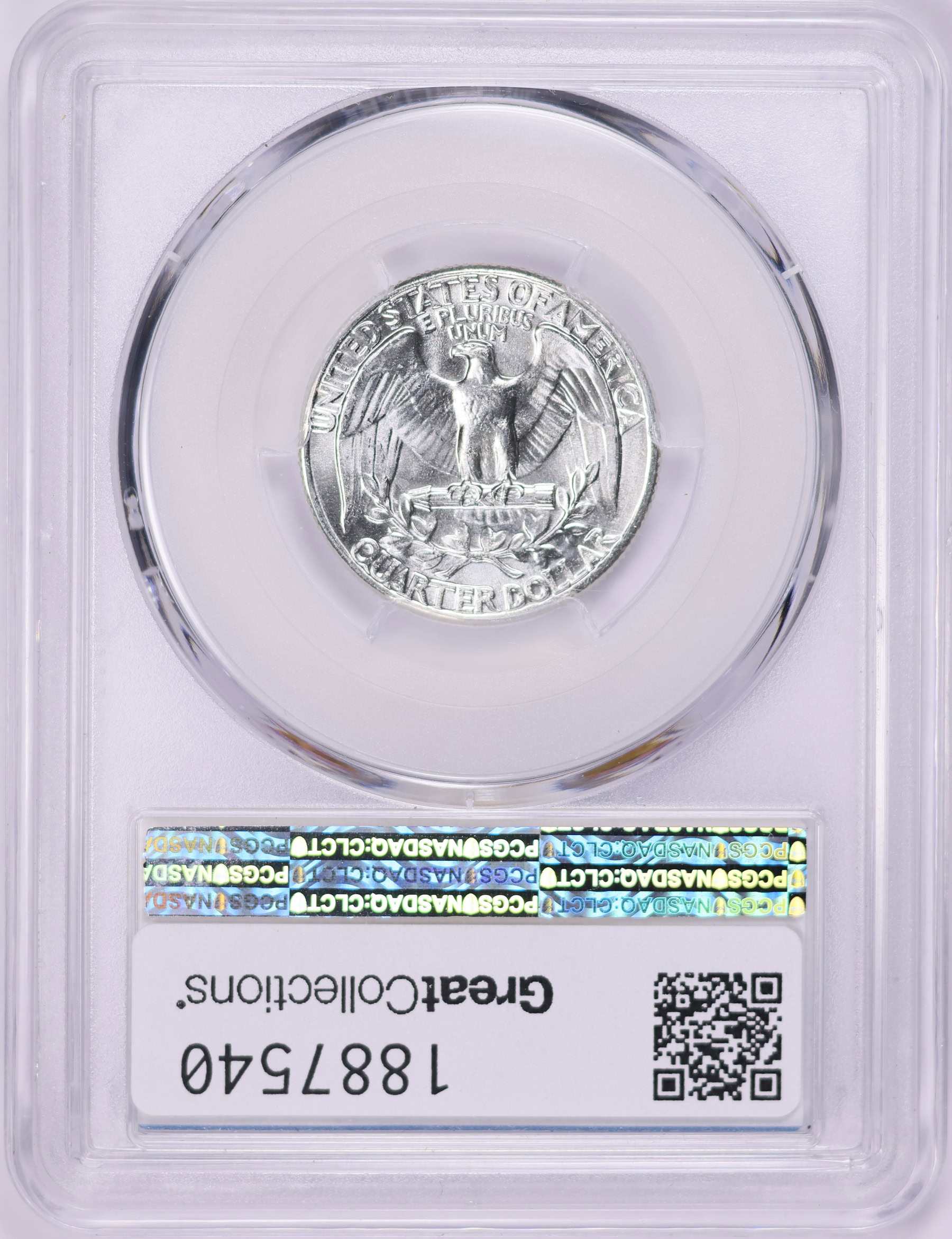 1963 Washington Quarter PCGS MS-66 (Item 1887540) | GreatCollections ...